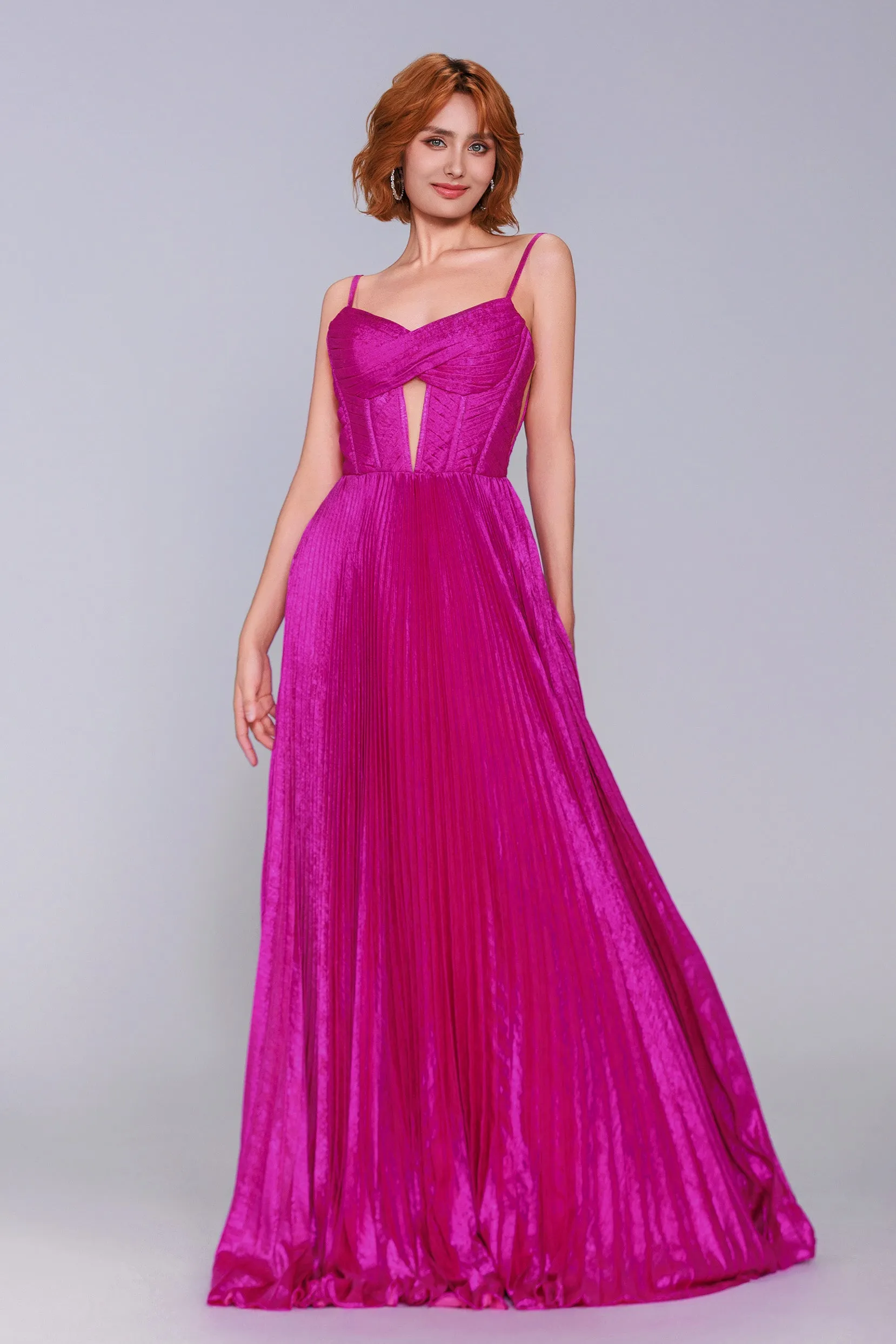 A-Line Maxi Metallic Prom Dress CS0963 sold by Cocomelody product image thumbnail 3