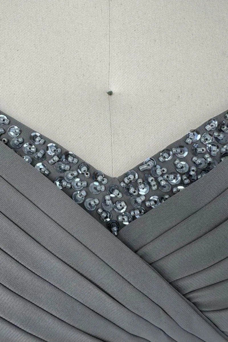 Sheath Off the Shoulder Sleeveless Floor Length Mother Dresses CM0379CR sold by Cocomelody product image thumbnail 5