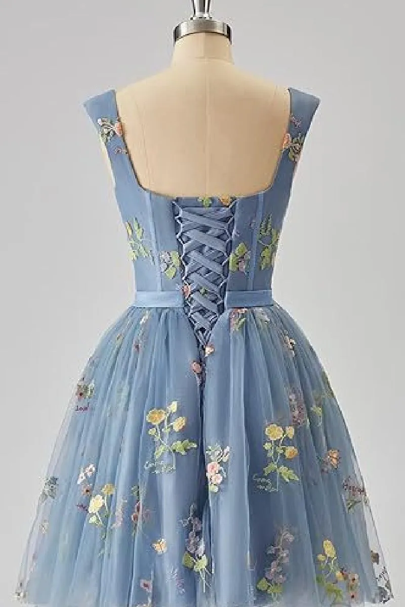 A-Line Mini Tulle Homecoming Dress 963403607667 sold by Cocomelody product image thumbnail 2