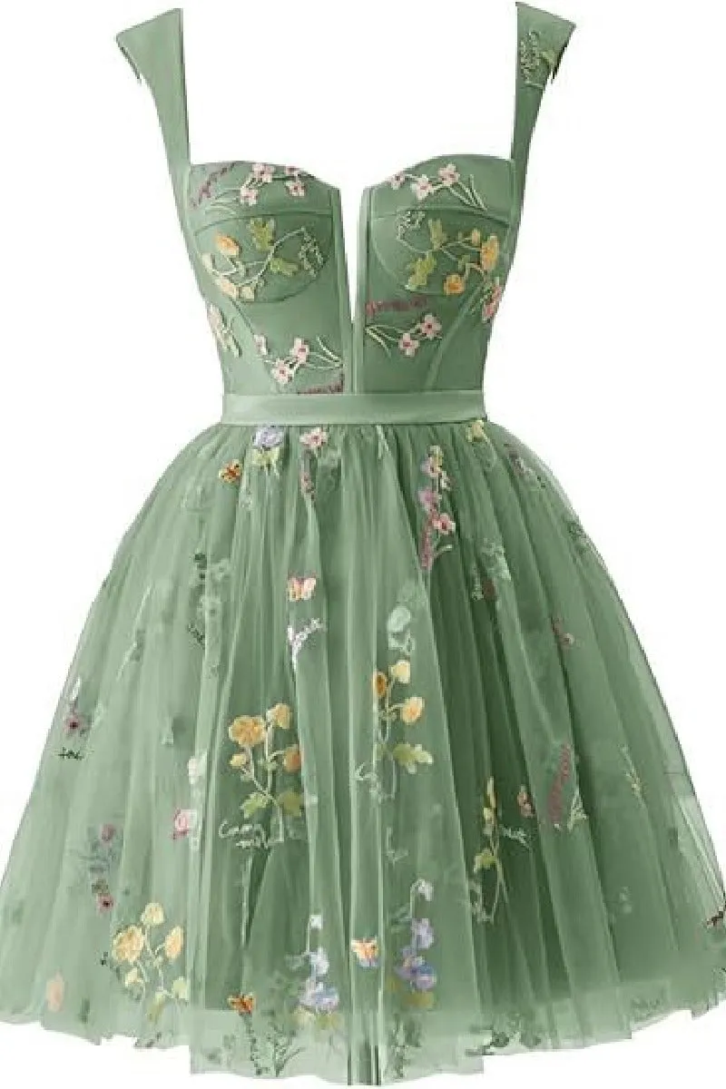 A-Line Mini Tulle Homecoming Dress 963403607667 sold by Cocomelody product image thumbnail 5