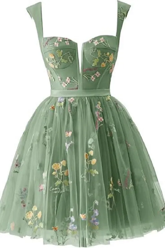 A-Line Mini Tulle Homecoming Dress 963403607667 sold by Cocomelody