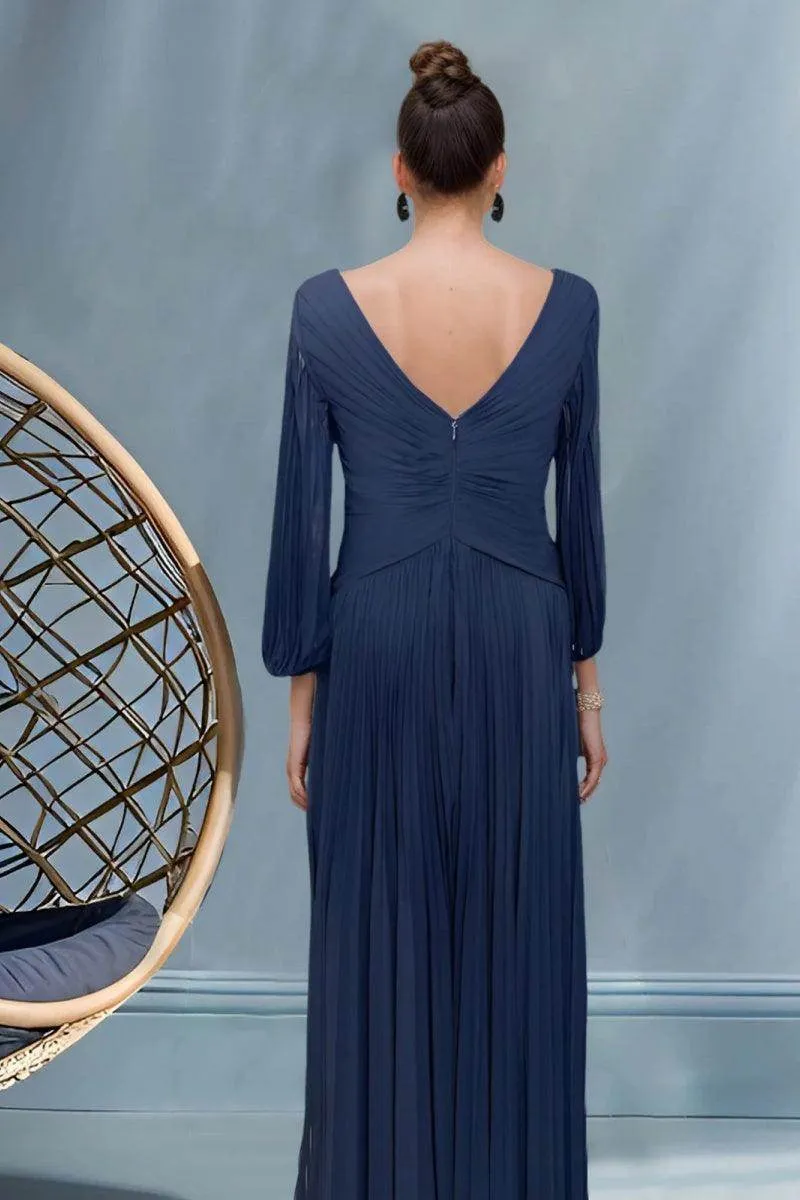 A Line V Neck Mother of the Bride Dresses with Ruched CM0367CR sold by Cocomelody product image thumbnail 2