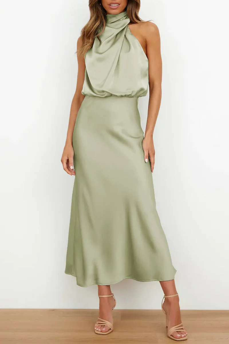 Sheath-Column Midi Forged Chiffon Dress 695677395149 sold by Cocomelody