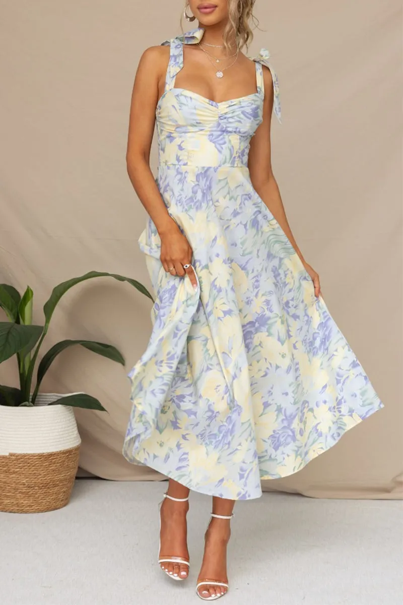A-Line Midi Printed Chiffon Dress 782420913896 sold by Cocomelody product image thumbnail 5