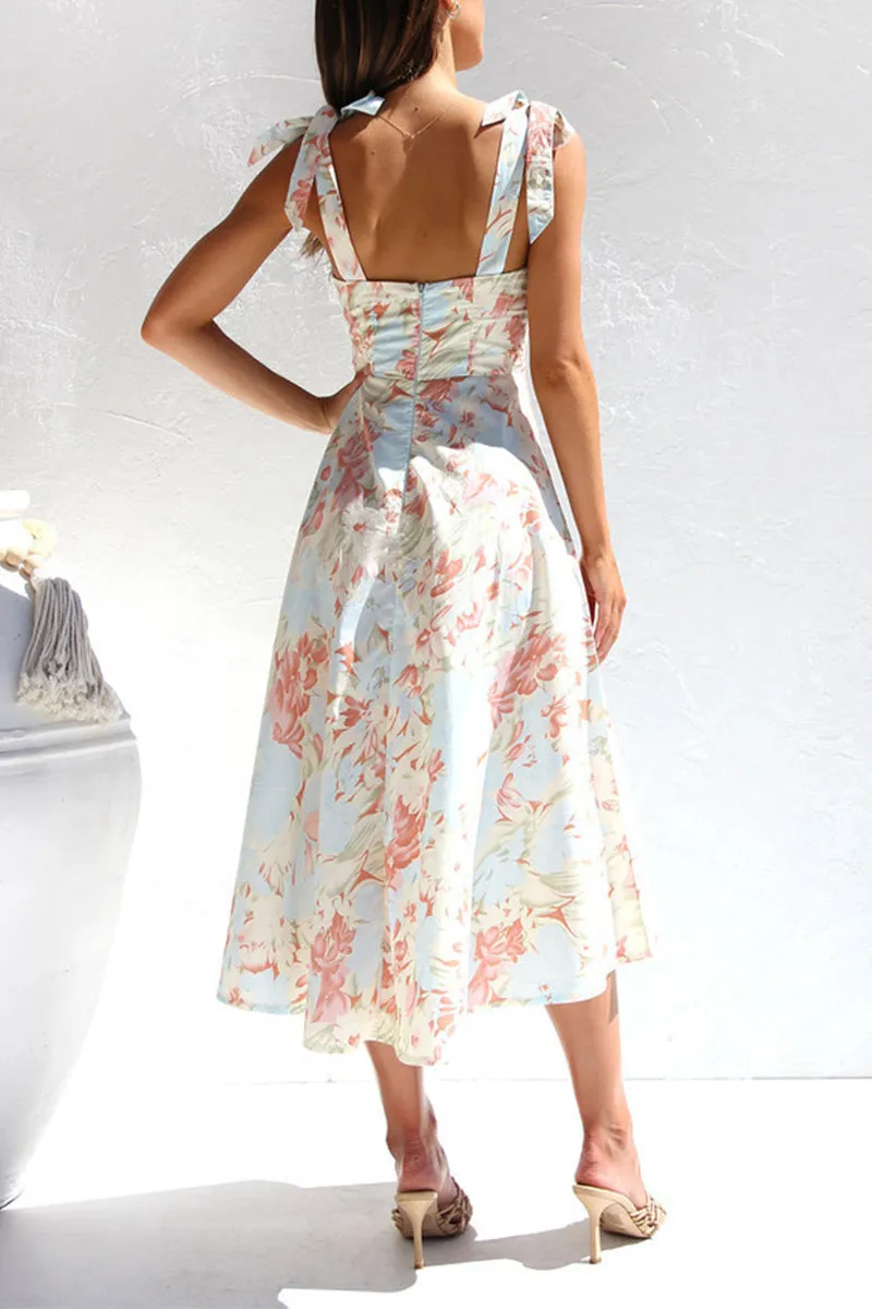 A-Line Midi Printed Chiffon Dress 782420913896 sold by Cocomelody product image thumbnail 2