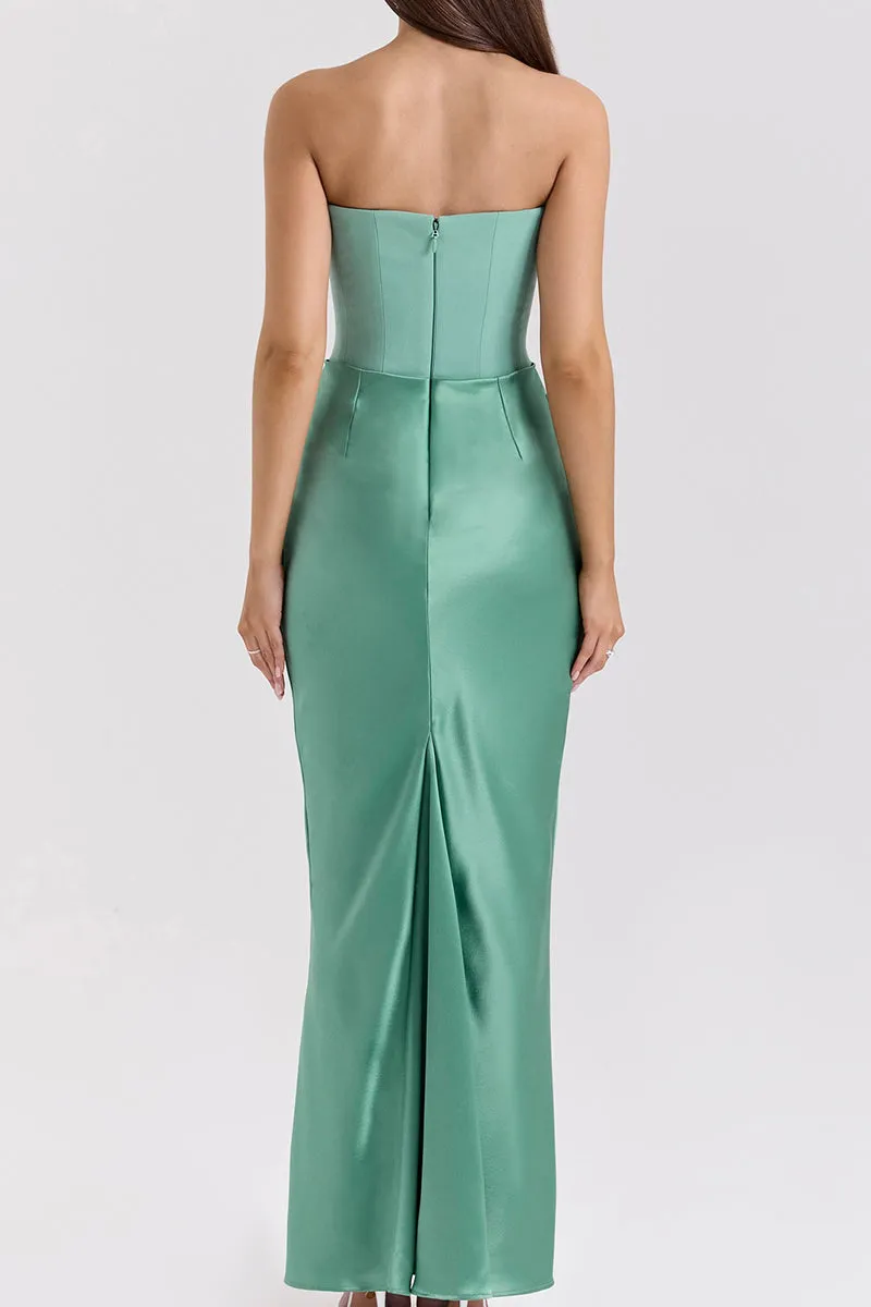 Sheath-Column Maxi Satin Dress 890654168879 sold by Cocomelody product image thumbnail 2