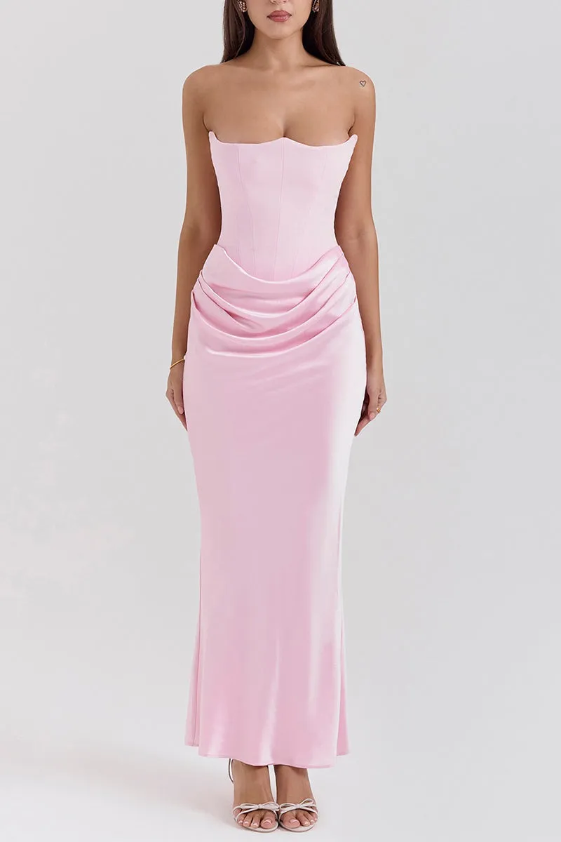 Sheath-Column Maxi Satin Dress 890654168879 sold by Cocomelody product image thumbnail 5