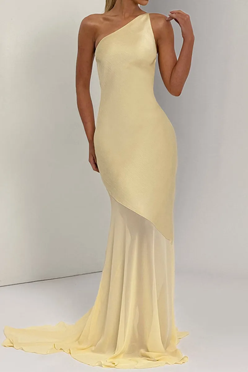 Trumpet-Mermaid Maxi Chiffon Dress 944968019143 sold by Cocomelody