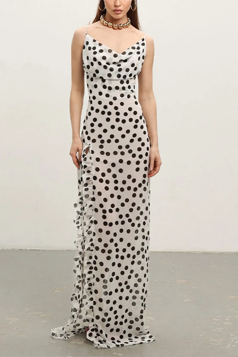 Sheath-Column Maxi Printed Chiffon Dress 958527019974 sold by Cocomelody product image thumbnail 5