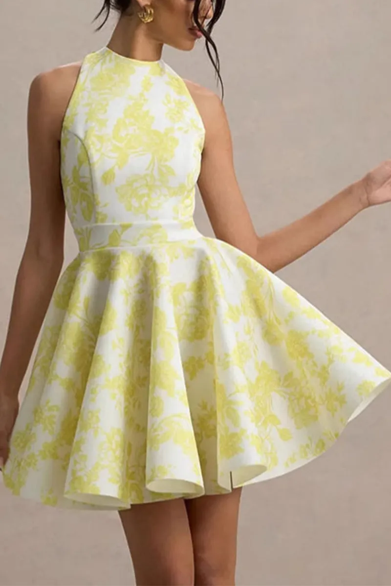 A-Line Mini Print Casual Wedding Guest Dresses 897041198034 sold by Cocomelody product image thumbnail 4