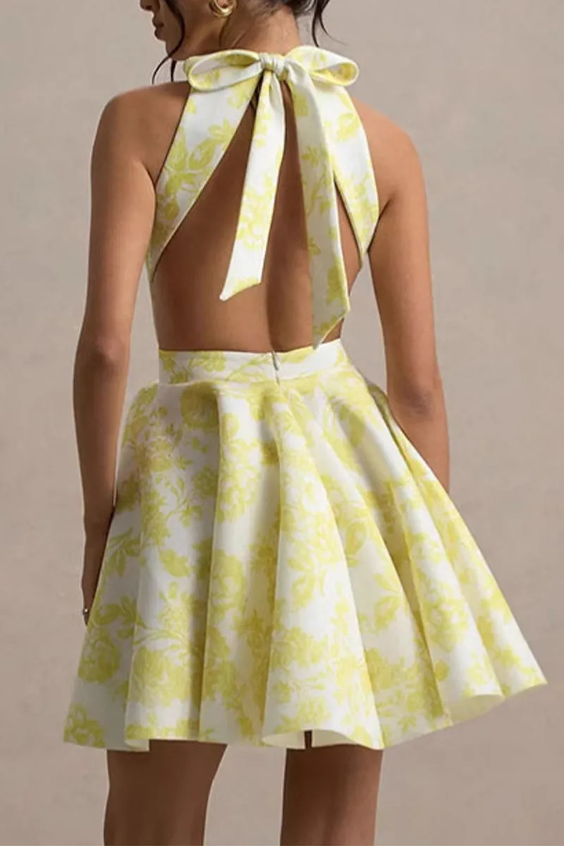 A-Line Mini Print Casual Wedding Guest Dresses 897041198034 sold by Cocomelody product image thumbnail 5