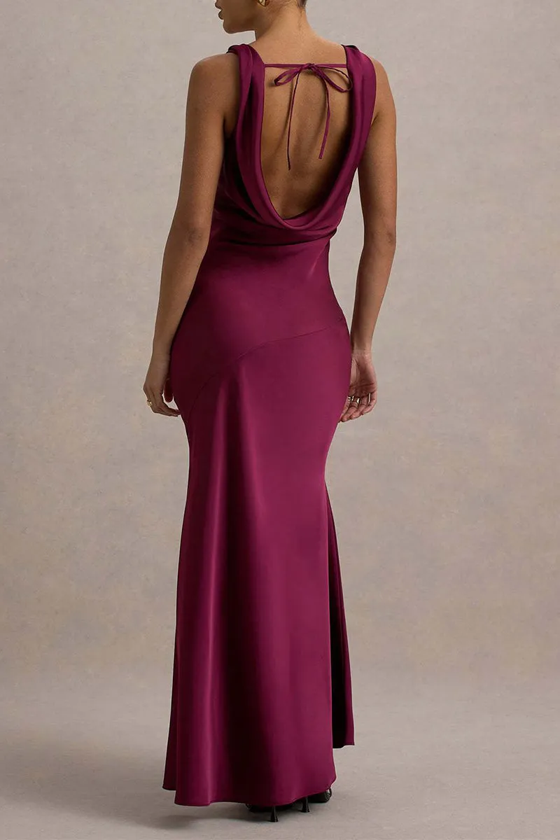 Trumpet-Mermaid Maxi Luxe Satin Semi-Formal Dresses 895917818892 sold by Cocomelody product image thumbnail 2