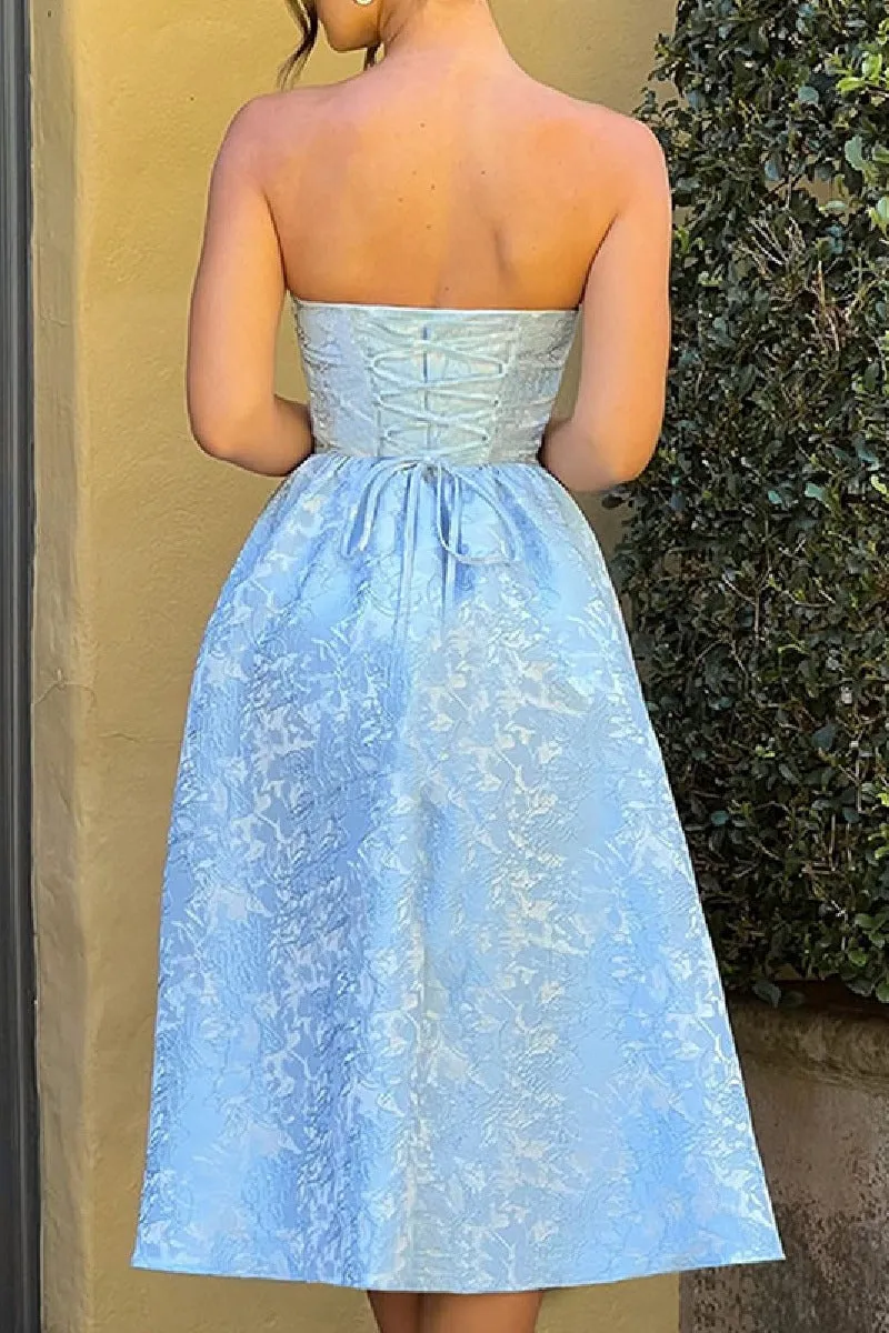 A-Line Midi Jacquard Dress 885712252250 sold by Cocomelody product image thumbnail 5