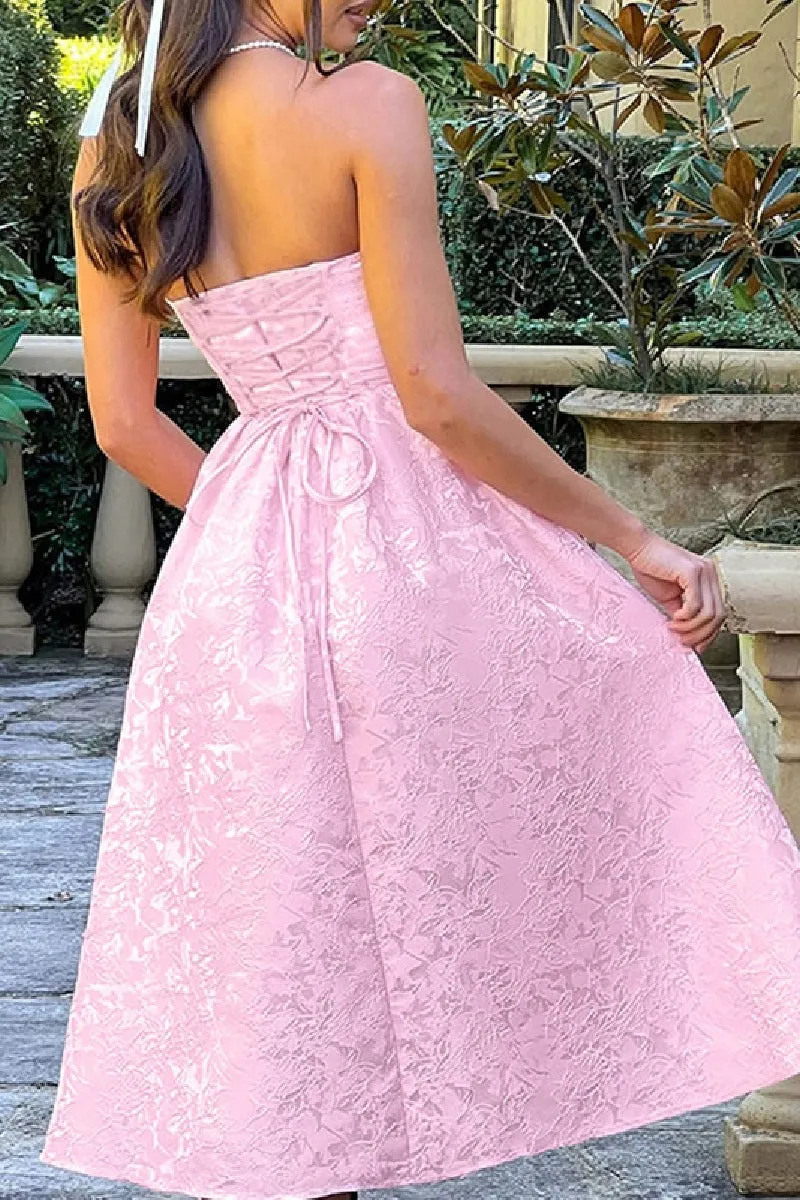 A-Line Midi Jacquard Dress 885712252250 sold by Cocomelody product image thumbnail 2