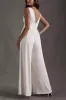 V-Neck Floor Length Chiffon Wedding Jumpsuit 916220687859 sold by Cocomelody