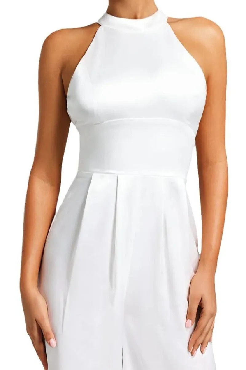 Halter Floor Length Chiffon Wedding Jumpsuit 857509518185 sold by Cocomelody product image thumbnail 4