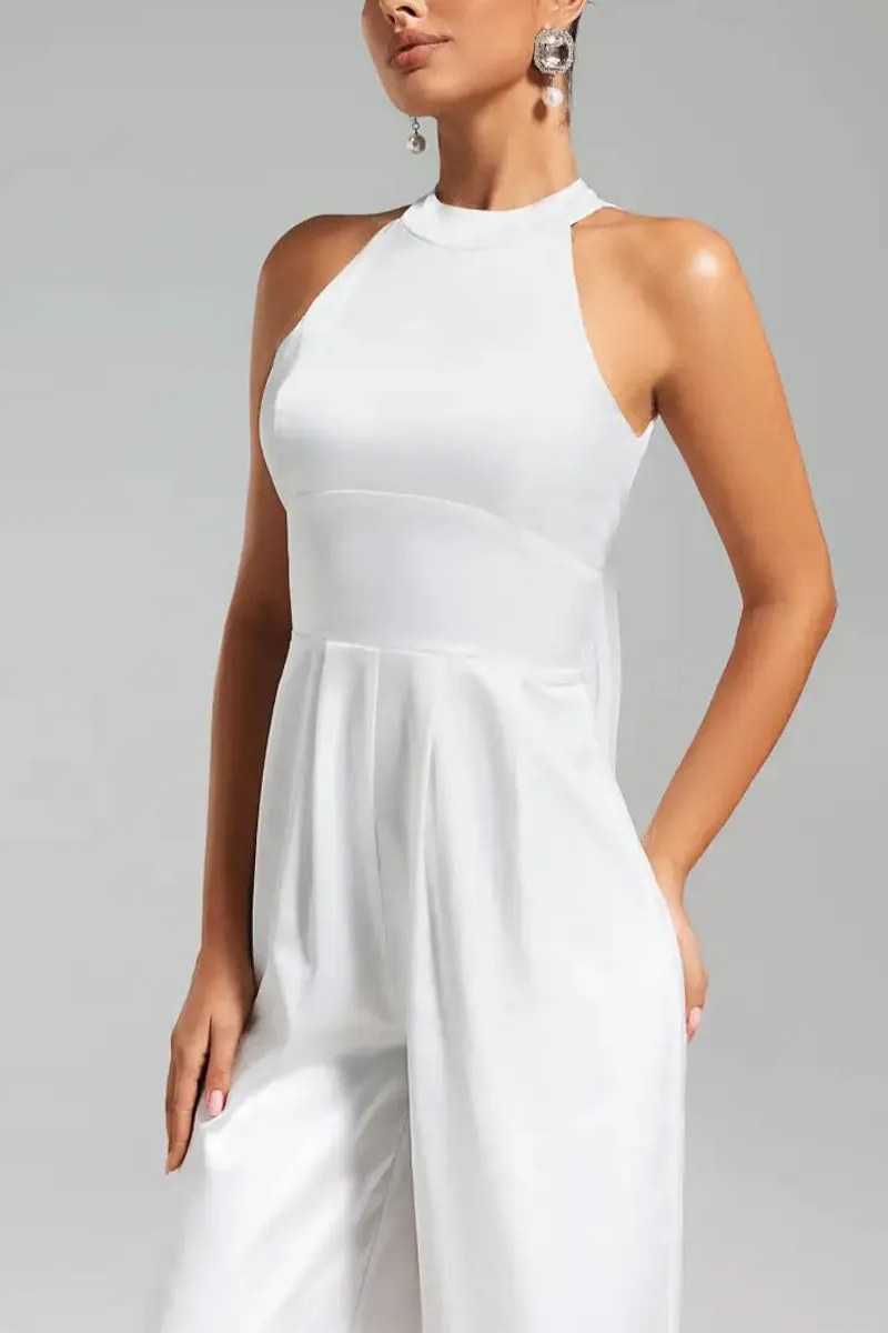 Halter Floor Length Chiffon Wedding Jumpsuit 857509518185 sold by Cocomelody product image thumbnail 3