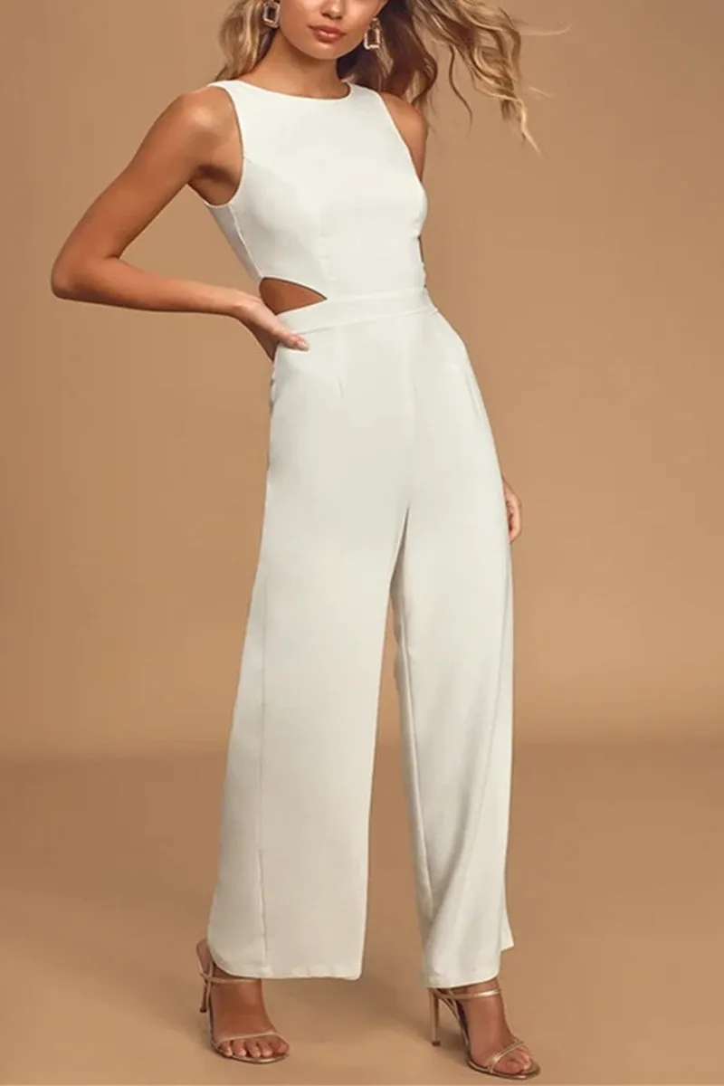 Bateau Ankle Length Chiffon Wedding Jumpsuit 728650397555 sold by Cocomelody