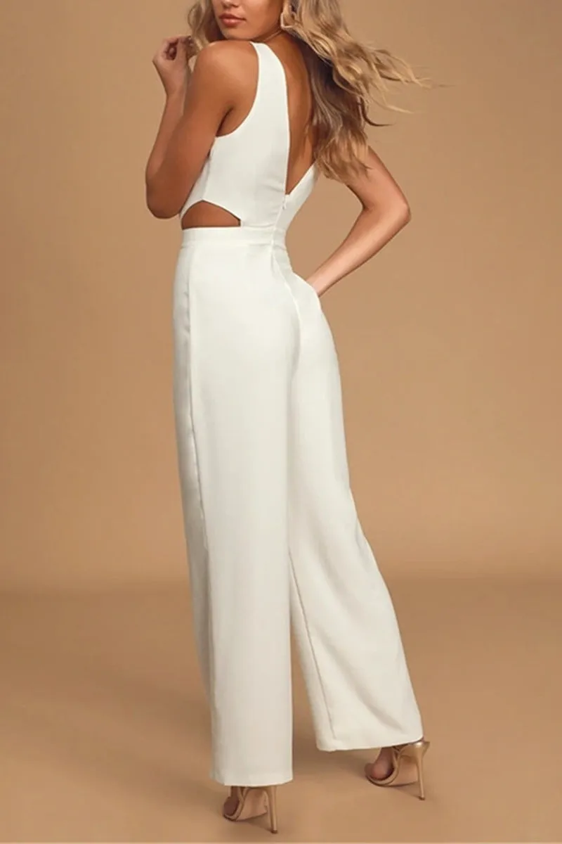 Bateau Ankle Length Chiffon Wedding Jumpsuit 728650397555 sold by Cocomelody product image thumbnail 2