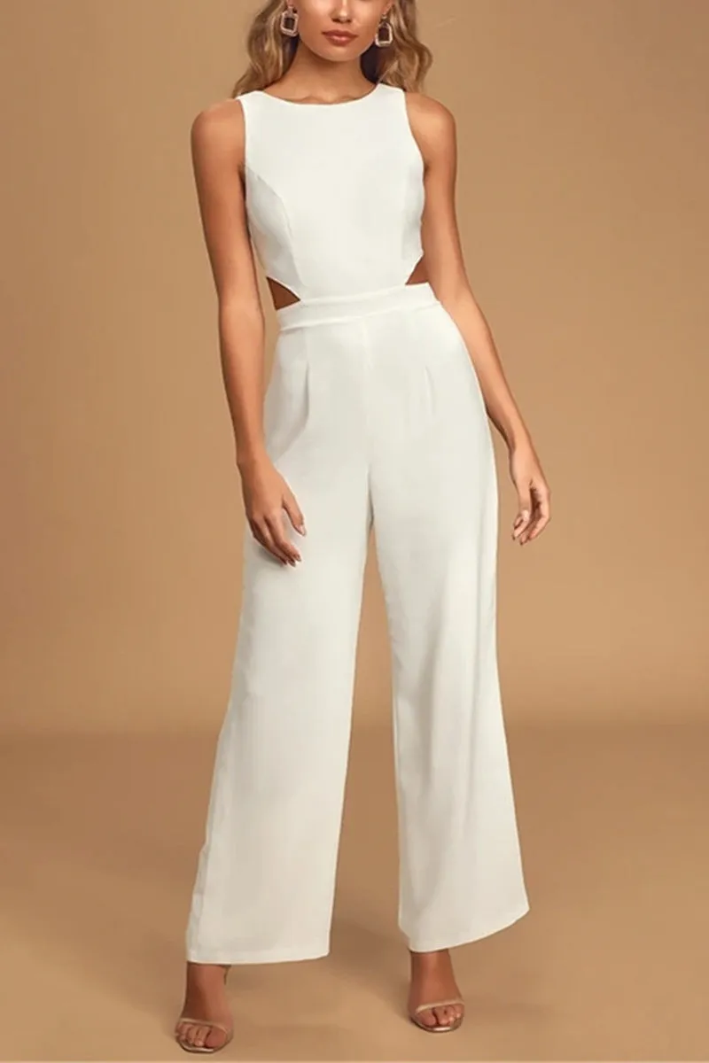 Bateau Ankle Length Chiffon Wedding Jumpsuit 728650397555 sold by Cocomelody product image thumbnail 3