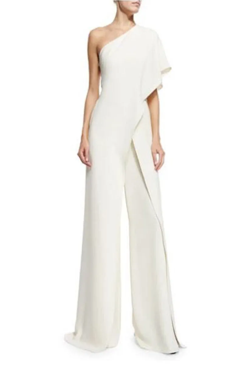 One Shoulder Floor Length Fiablement Fort Wedding Jumpsuit 569999372751 sold by Cocomelody product image thumbnail 5