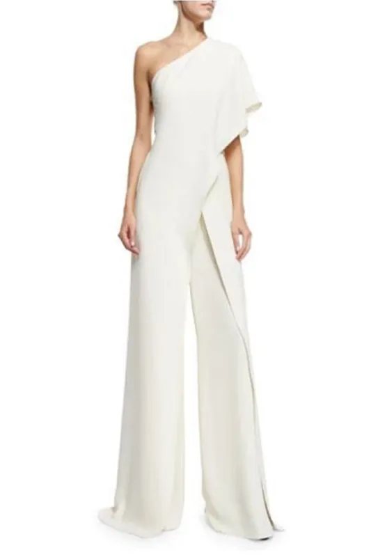 One Shoulder Floor Length Fiablement Fort Wedding Jumpsuit 569999372751 sold by Cocomelody