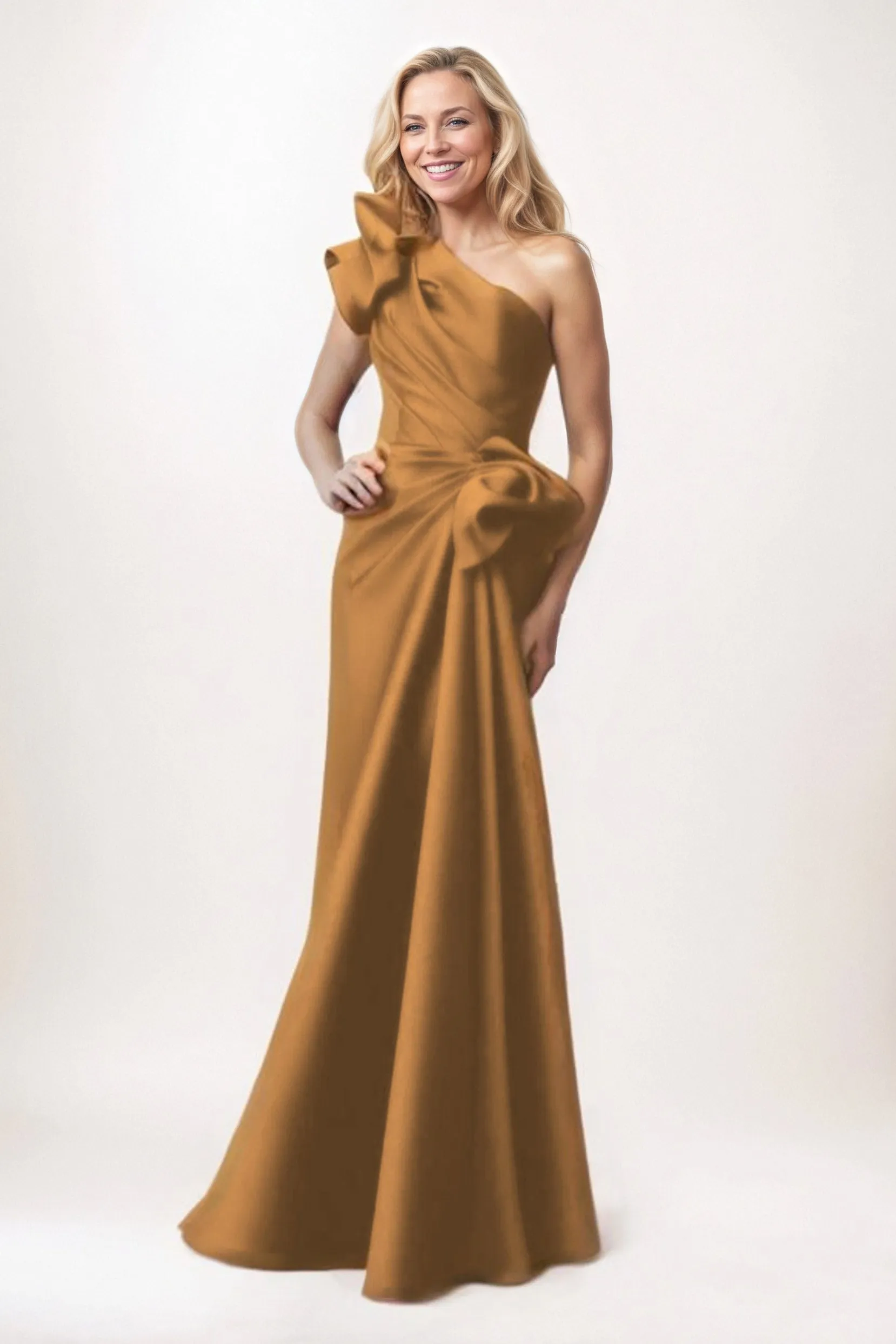 Sheath-Column Maxi Satin Mother of the Bride Dresses CM0383 sold by Cocomelody product image thumbnail 4