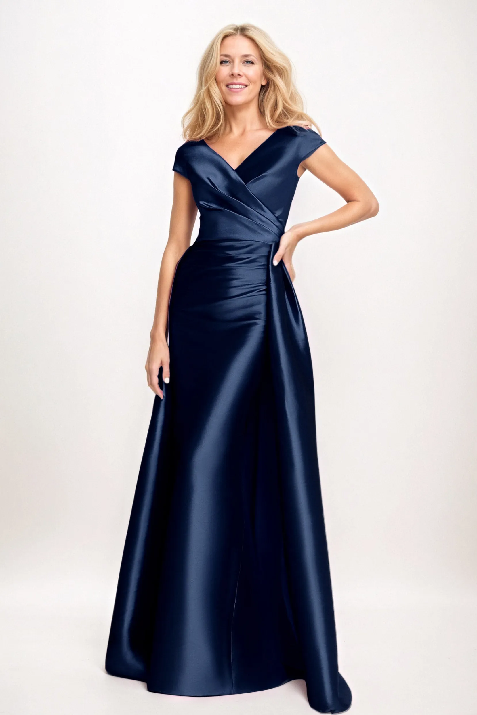 Trumpet-Mermaid Maxi Satin Mother of the Bride Dresses CM0382 sold by Cocomelody product image thumbnail 3