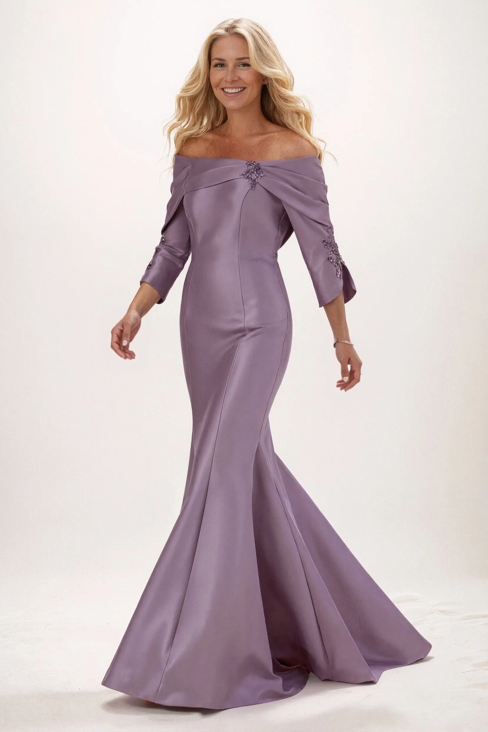 Trumpet-Mermaid Maxi Satin Mother of the Bride Dresses CM0381 sold by Cocomelody