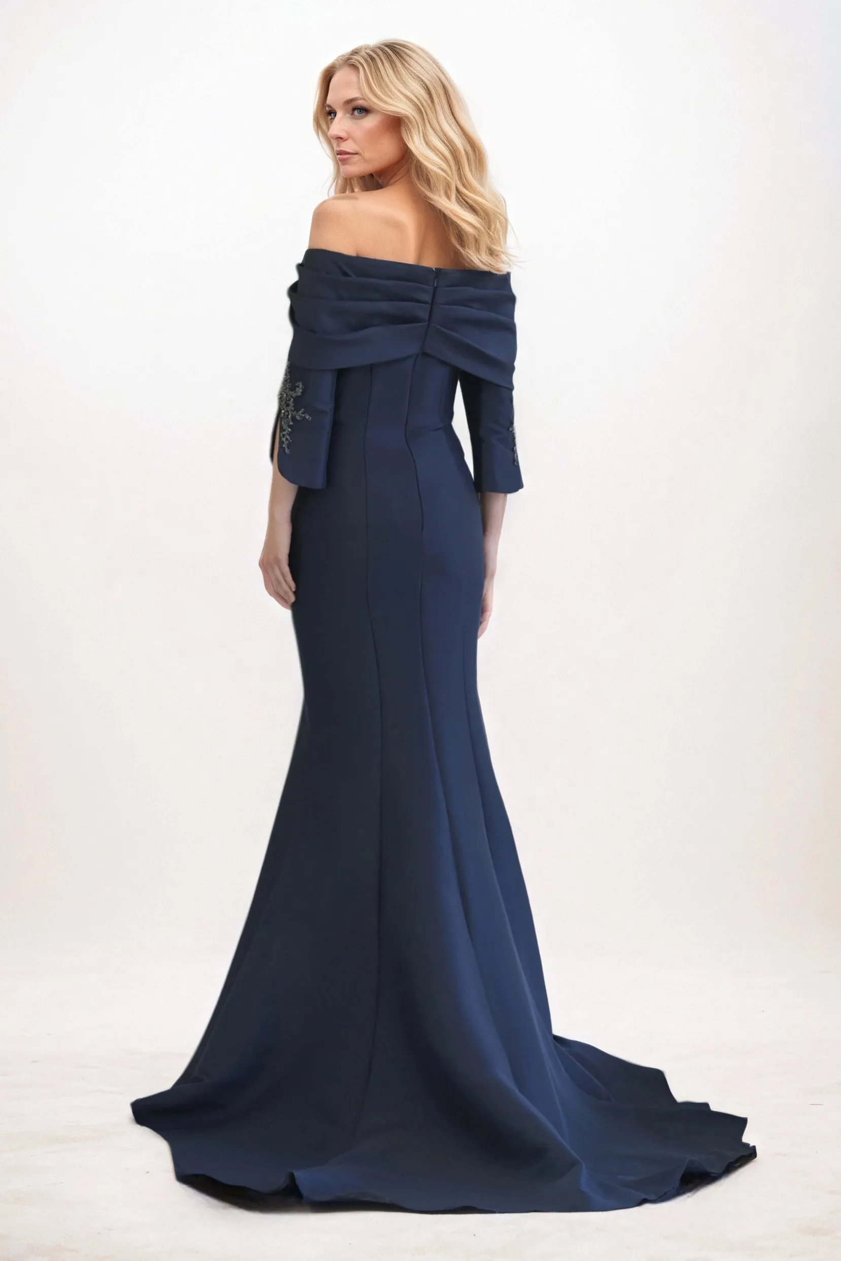 Trumpet-Mermaid Maxi Satin Mother of the Bride Dresses CM0381 sold by Cocomelody product image thumbnail 2