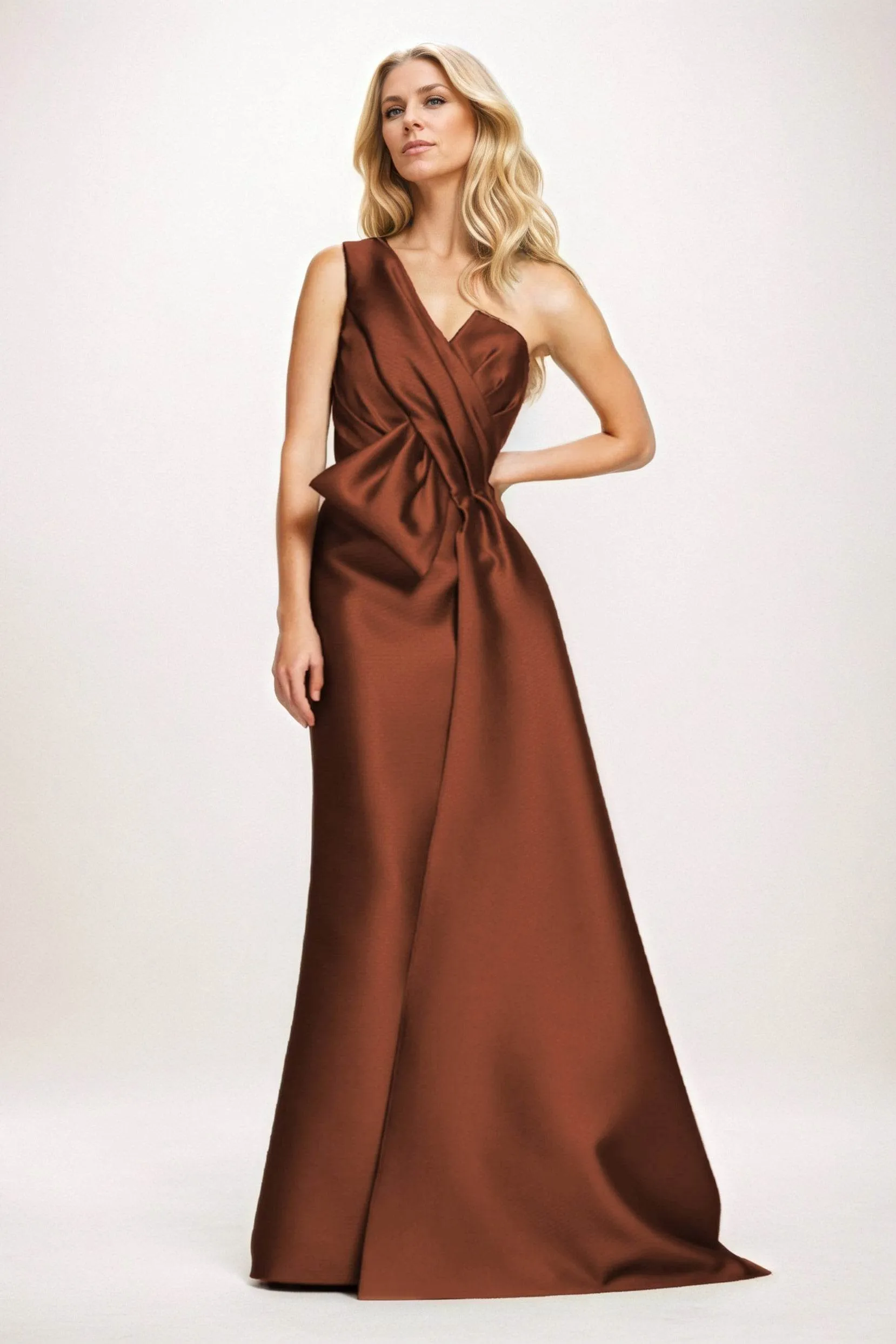 Sheath-Column Maxi Satin Mother of the Bride Dresses CM0410 sold by Cocomelody product image thumbnail 5