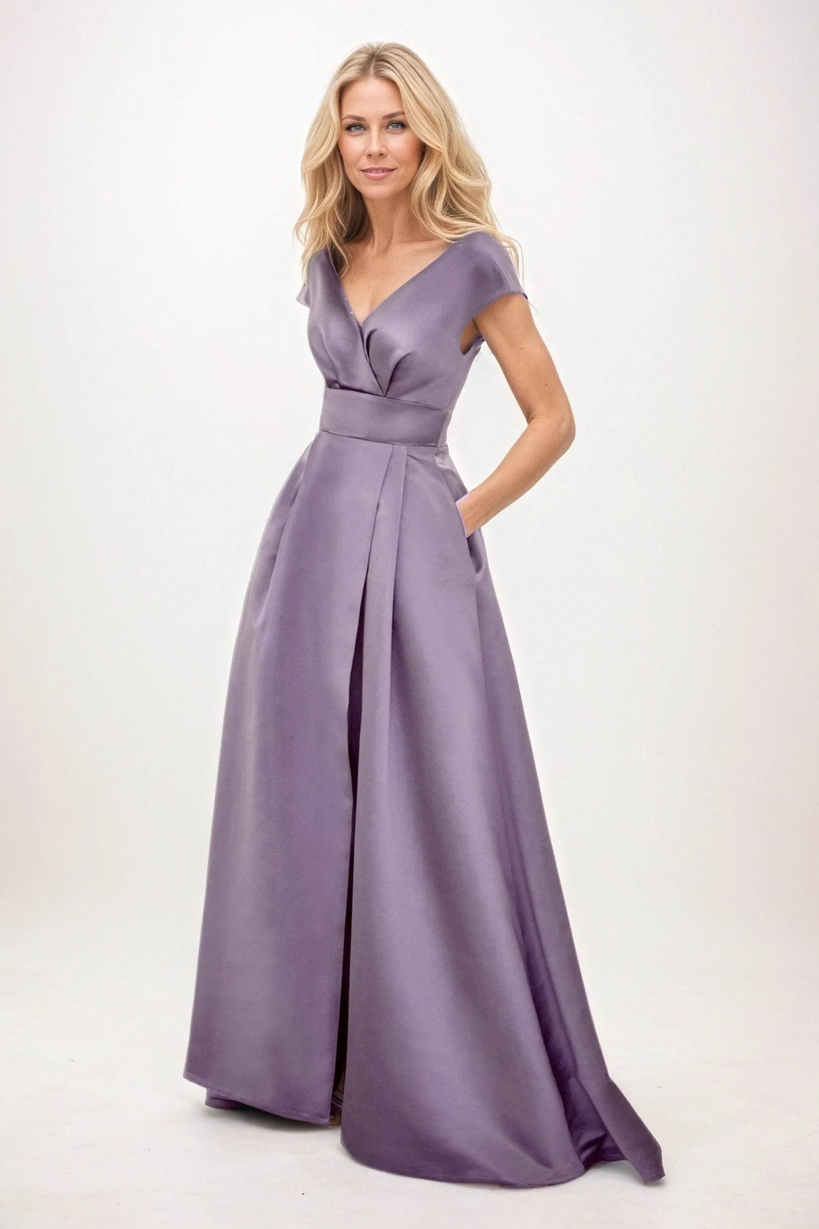 A-Line Maxi Satin Mother of the Bride Dresses CM0408 sold by Cocomelody