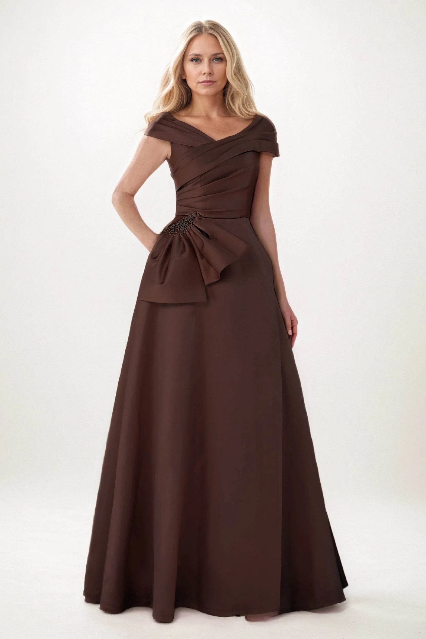 A-Line Maxi Satin Mother of the Bride Dresses CM0403 sold by Cocomelody