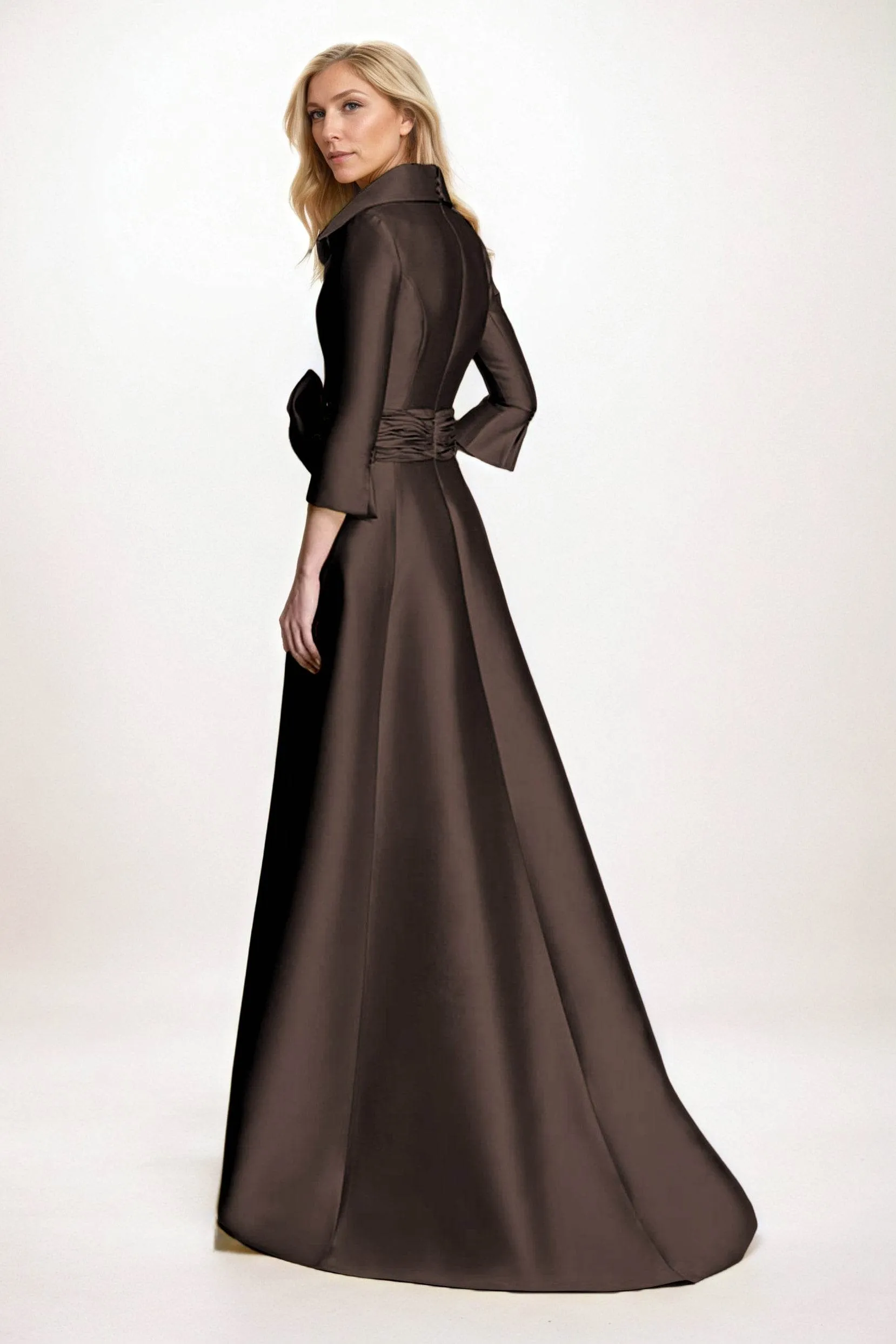 A-Line Maxi Satin Mother of the Bride Dresses CM0402 sold by Cocomelody product image thumbnail 2
