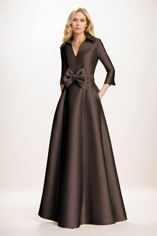 A-Line Maxi Satin Mother of the Bride Dresses CM0402 sold by Cocomelody
