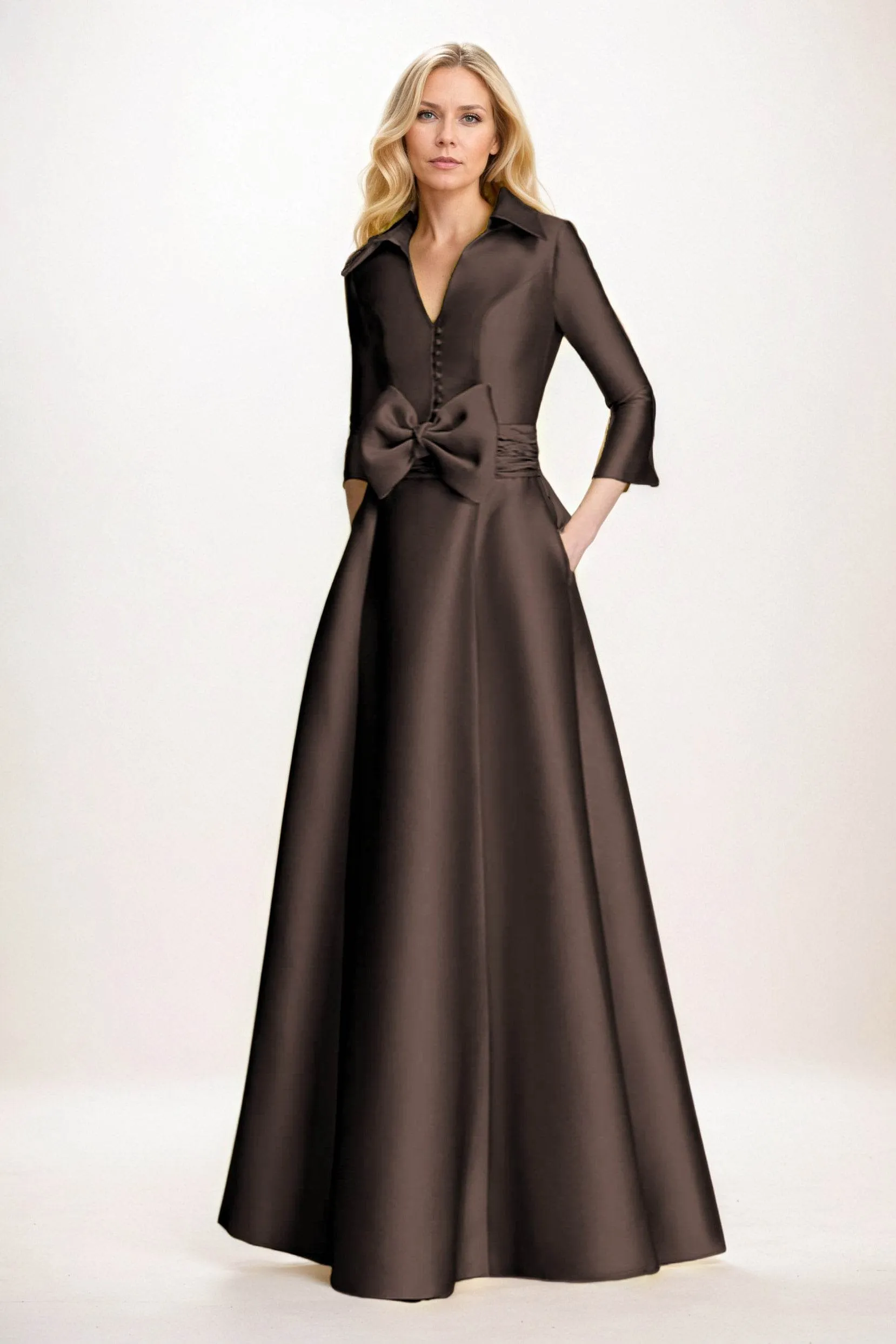 A-Line Maxi Satin Mother of the Bride Dresses CM0402 sold by Cocomelody