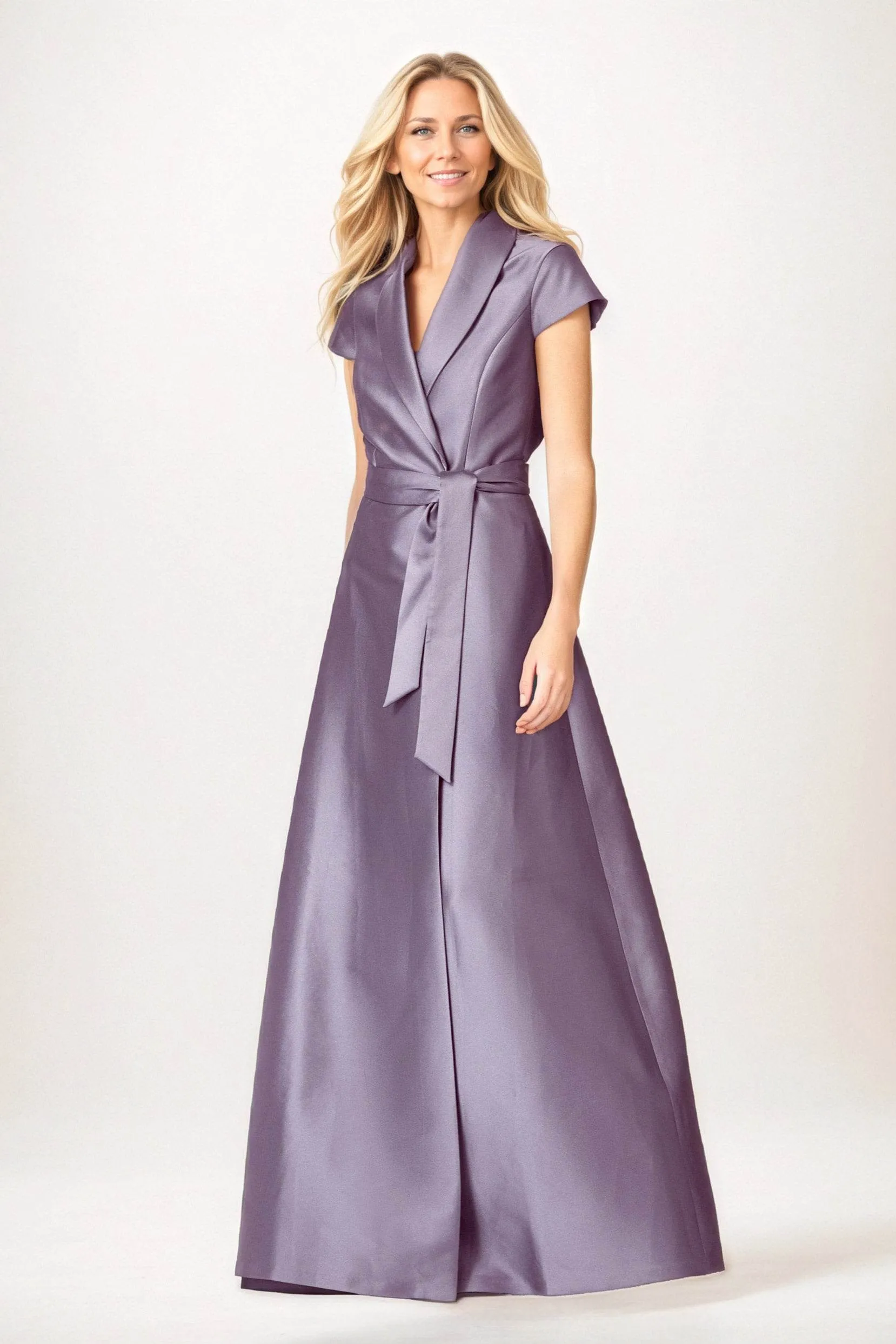 A-Line Maxi Satin Mother of the Bride Dresses CM0401 sold by Cocomelody product image thumbnail 3