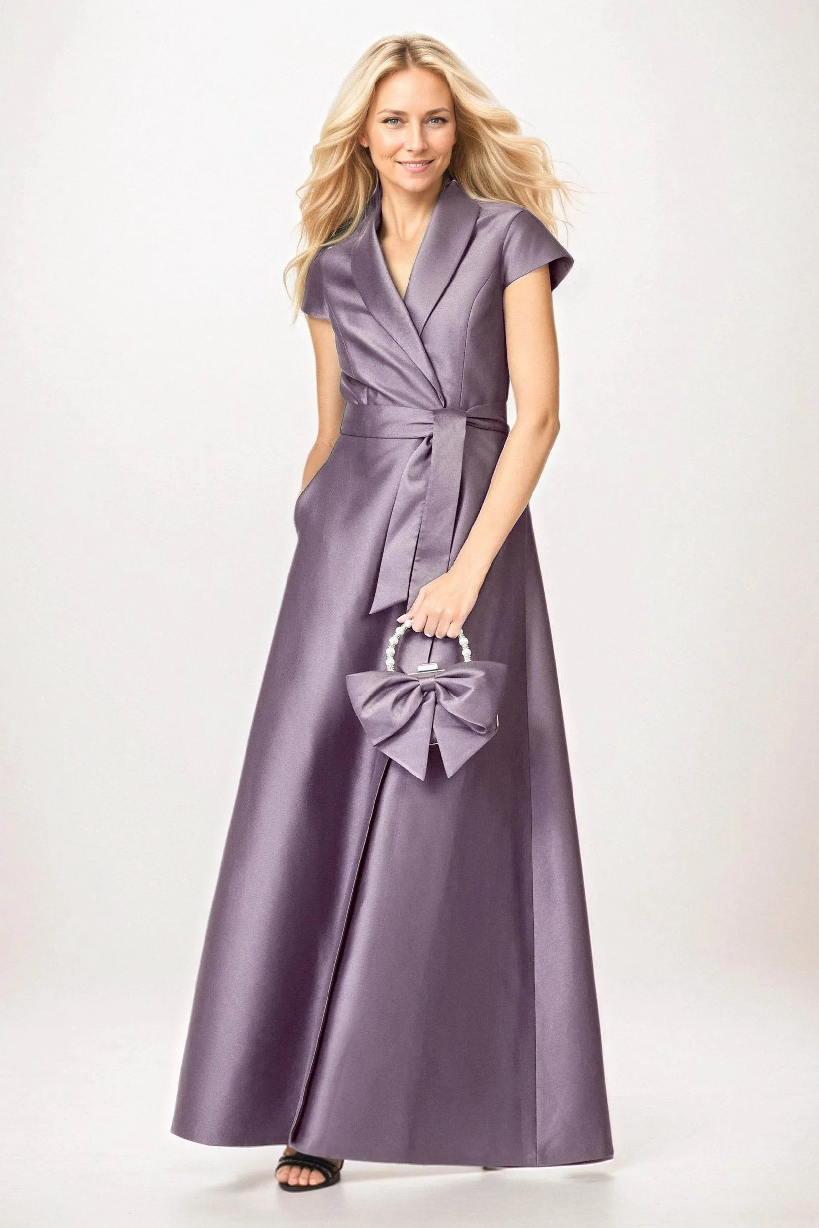 A-Line Maxi Satin Mother of the Bride Dresses CM0401 sold by Cocomelody