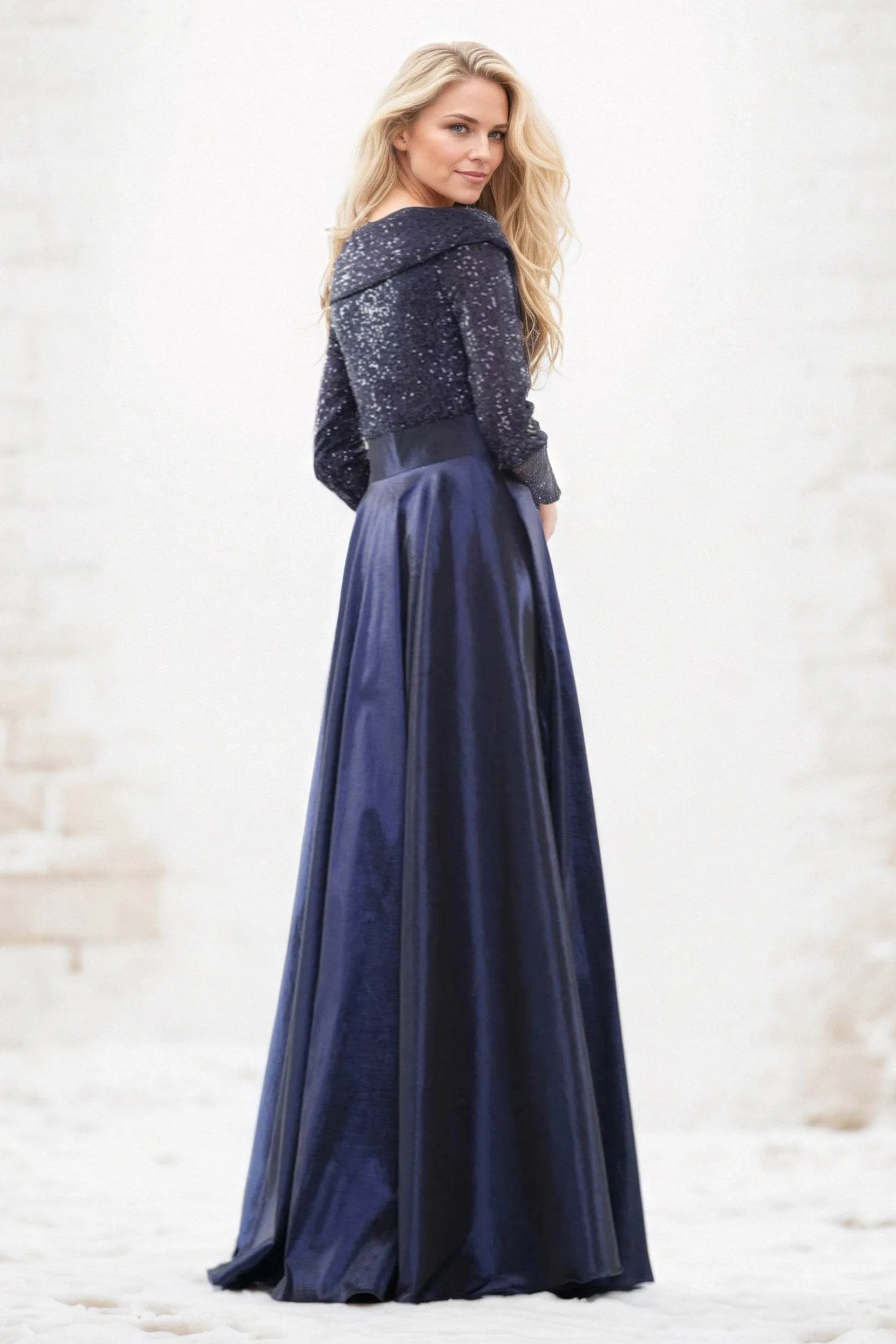 A-Line Maxi Sequined Mother of the Bride Dresses CM0399 sold by Cocomelody product image thumbnail 2