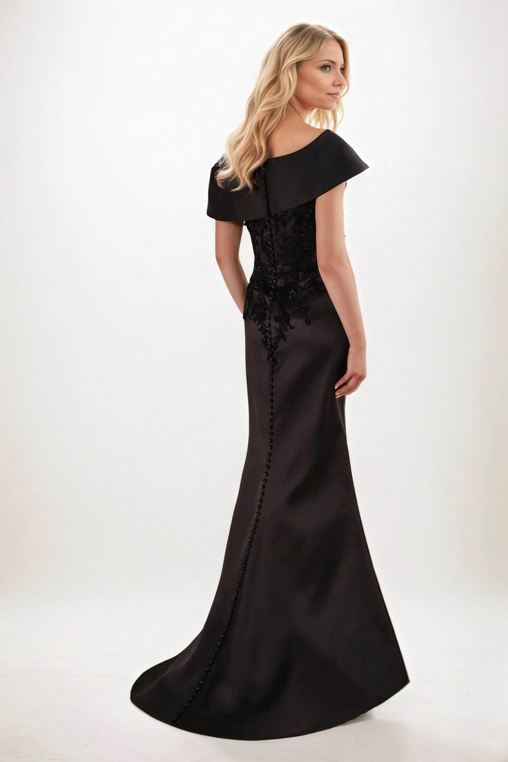 Trumpet-Mermaid Maxi Satin Mother of the Bride Dresses CM0398 sold by Cocomelody product image thumbnail 2