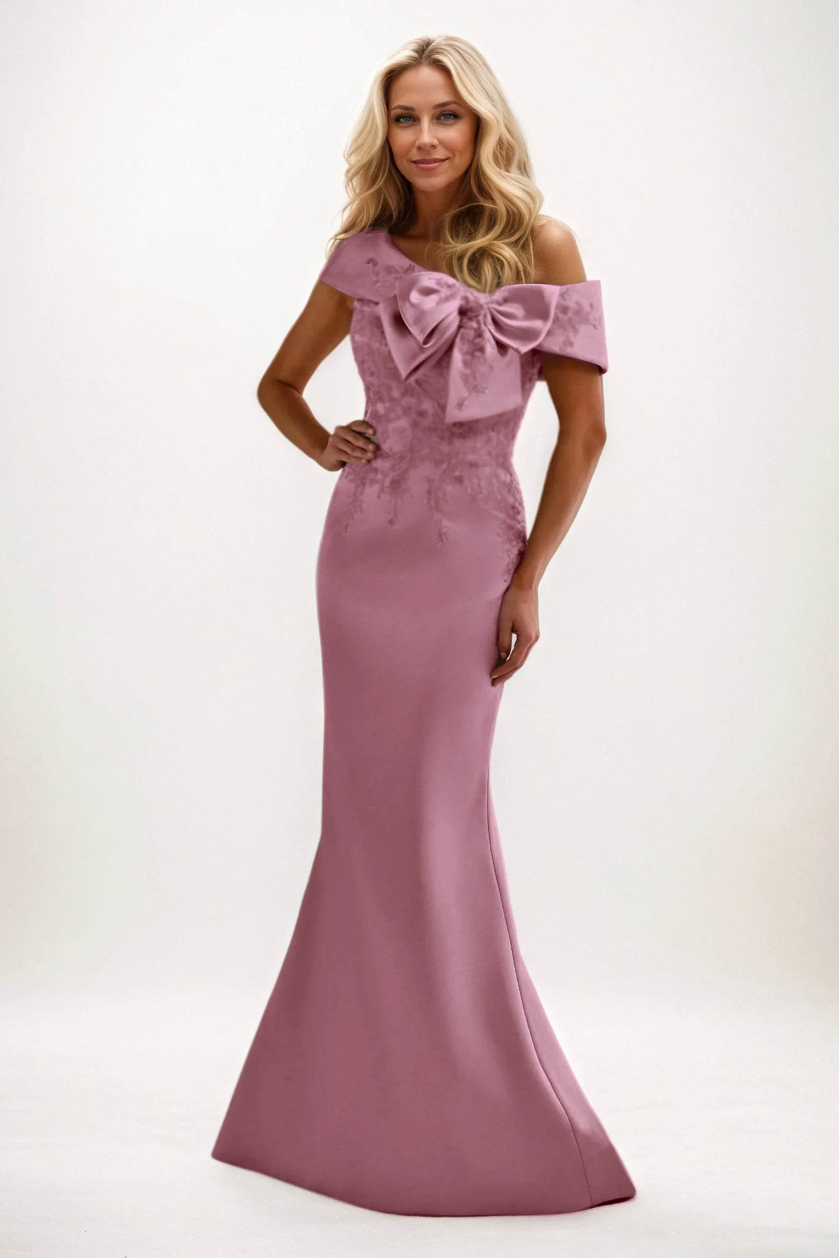 Trumpet-Mermaid Maxi Satin Mother of the Bride Dresses CM0398 sold by Cocomelody