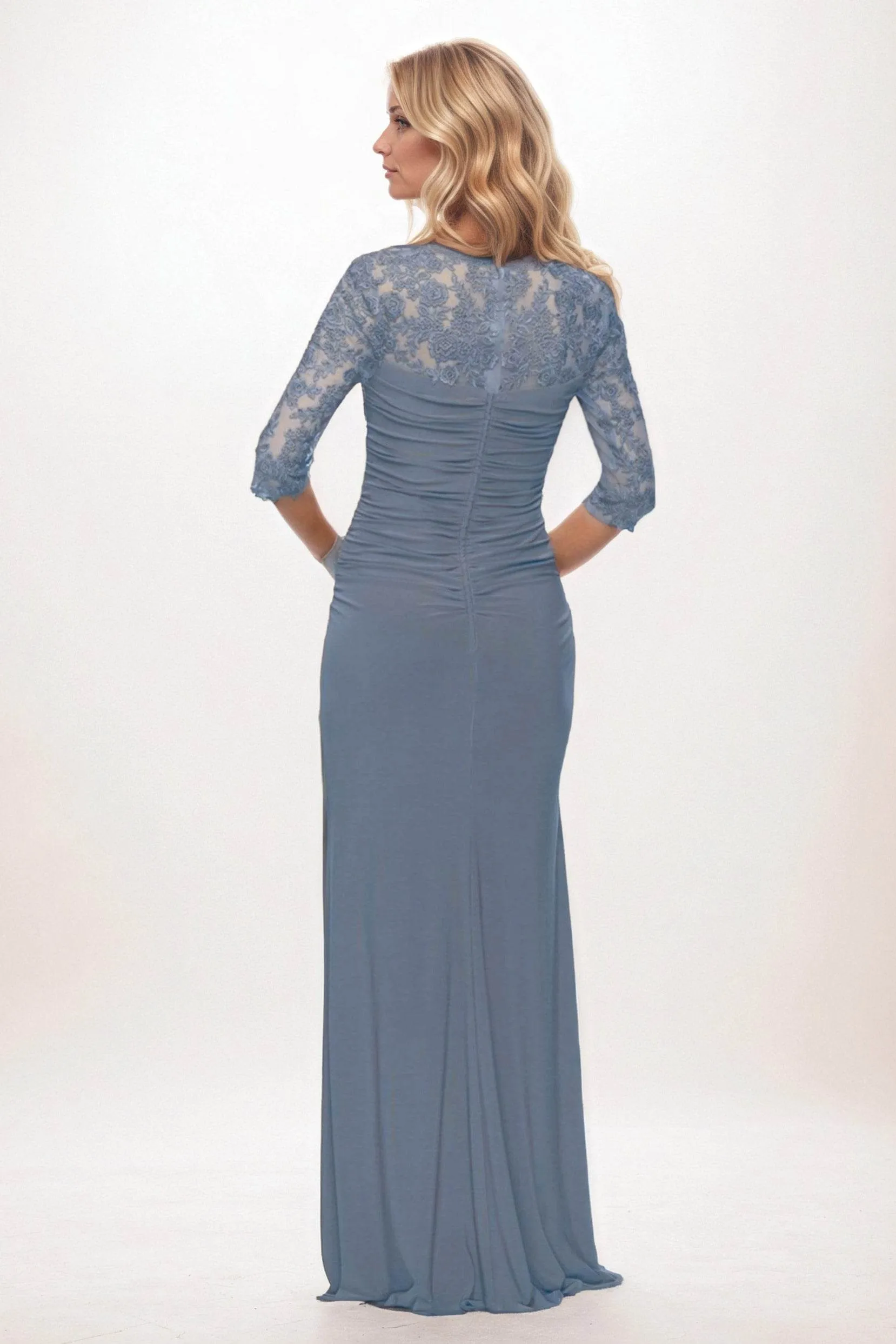 Trumpet-Mermaid Maxi Elastic Cloth Mother of the Bride Dresses CM0395 sold by Cocomelody product image thumbnail 2