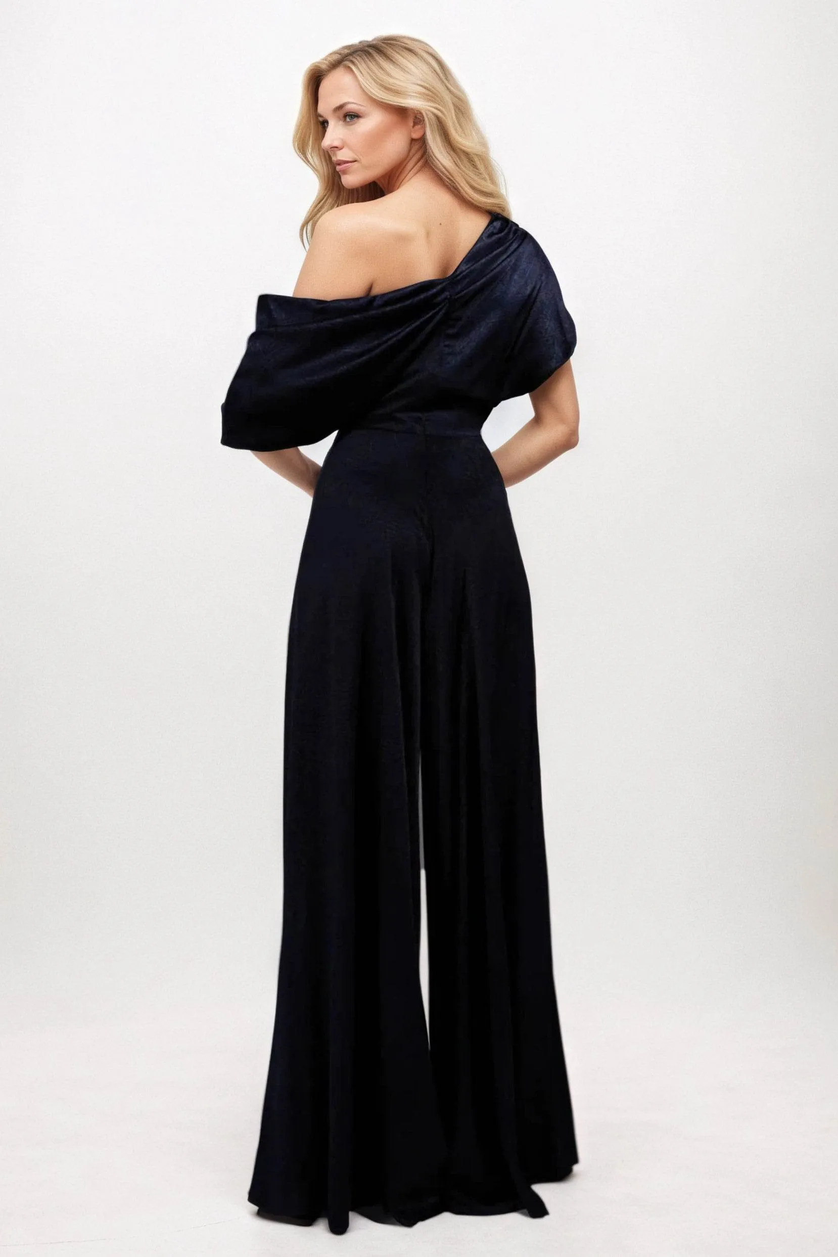 Jumpsuit Maxi Elastic Satin Chiffon Mother of the Bride Dresses CM0391 sold by Cocomelody product image thumbnail 2