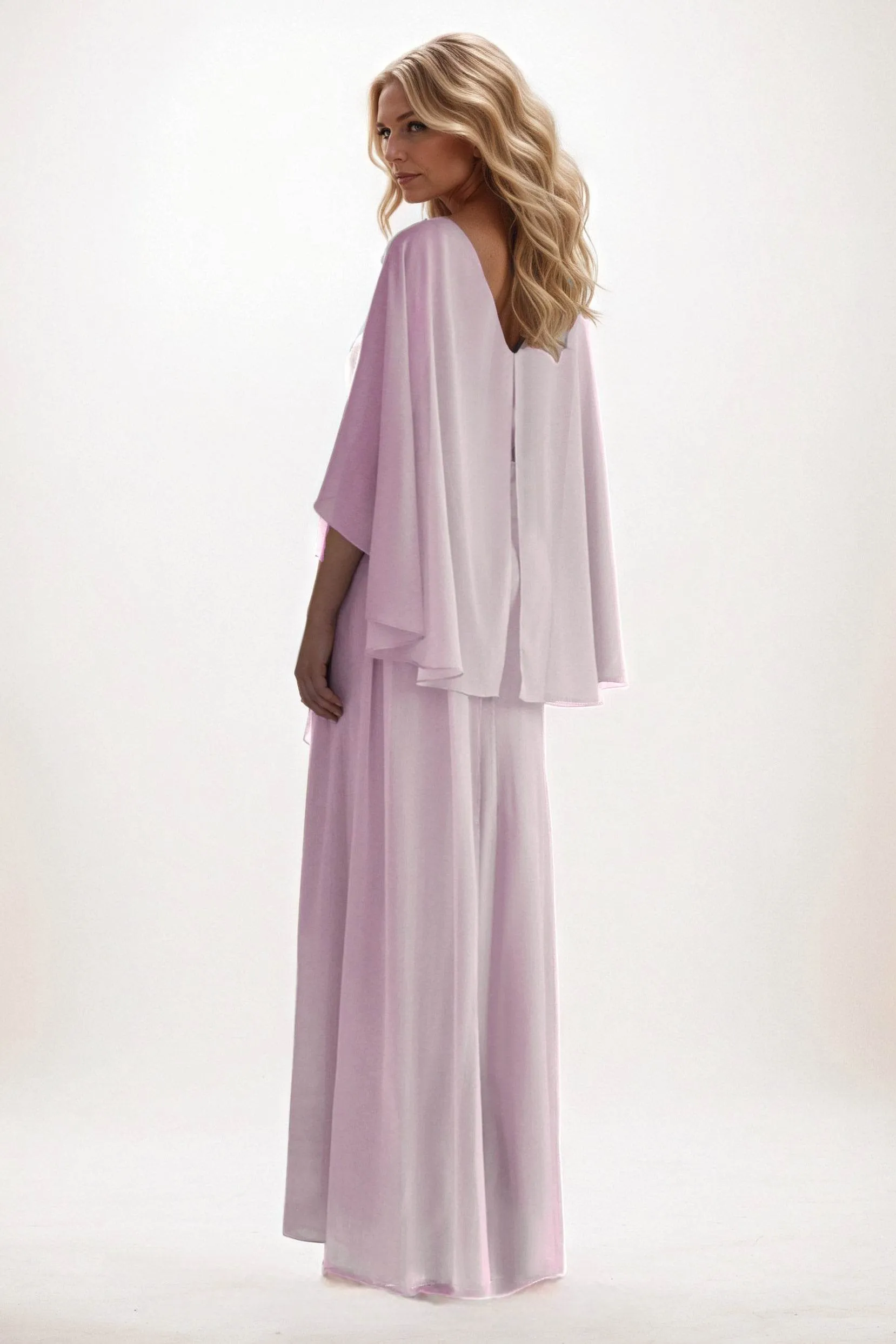 Sheath-Column Maxi Chiffon Mother of the Bride Dresses CM0389 sold by Cocomelody product image thumbnail 2