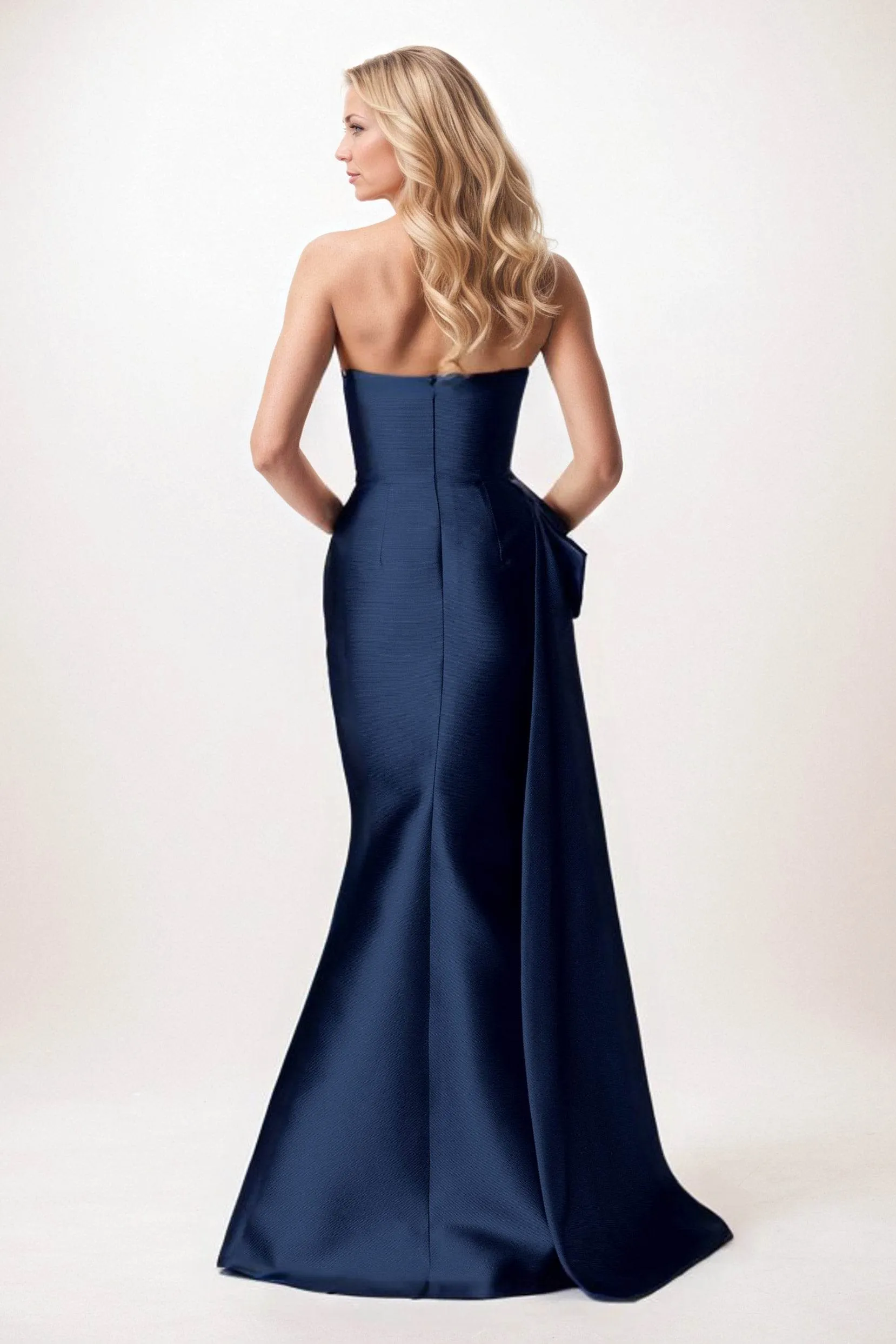 Trumpet-Mermaid Maxi Satin Mother of the Bride Dresses CM0386 sold by Cocomelody product image thumbnail 2