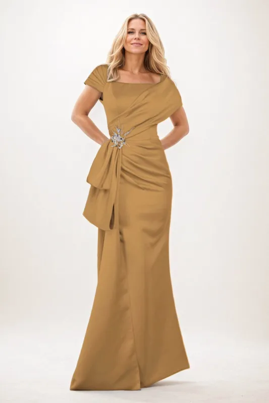 Trumpet-Mermaid Maxi Satin Mother of the Bride Dresses CM0385 sold by Cocomelody