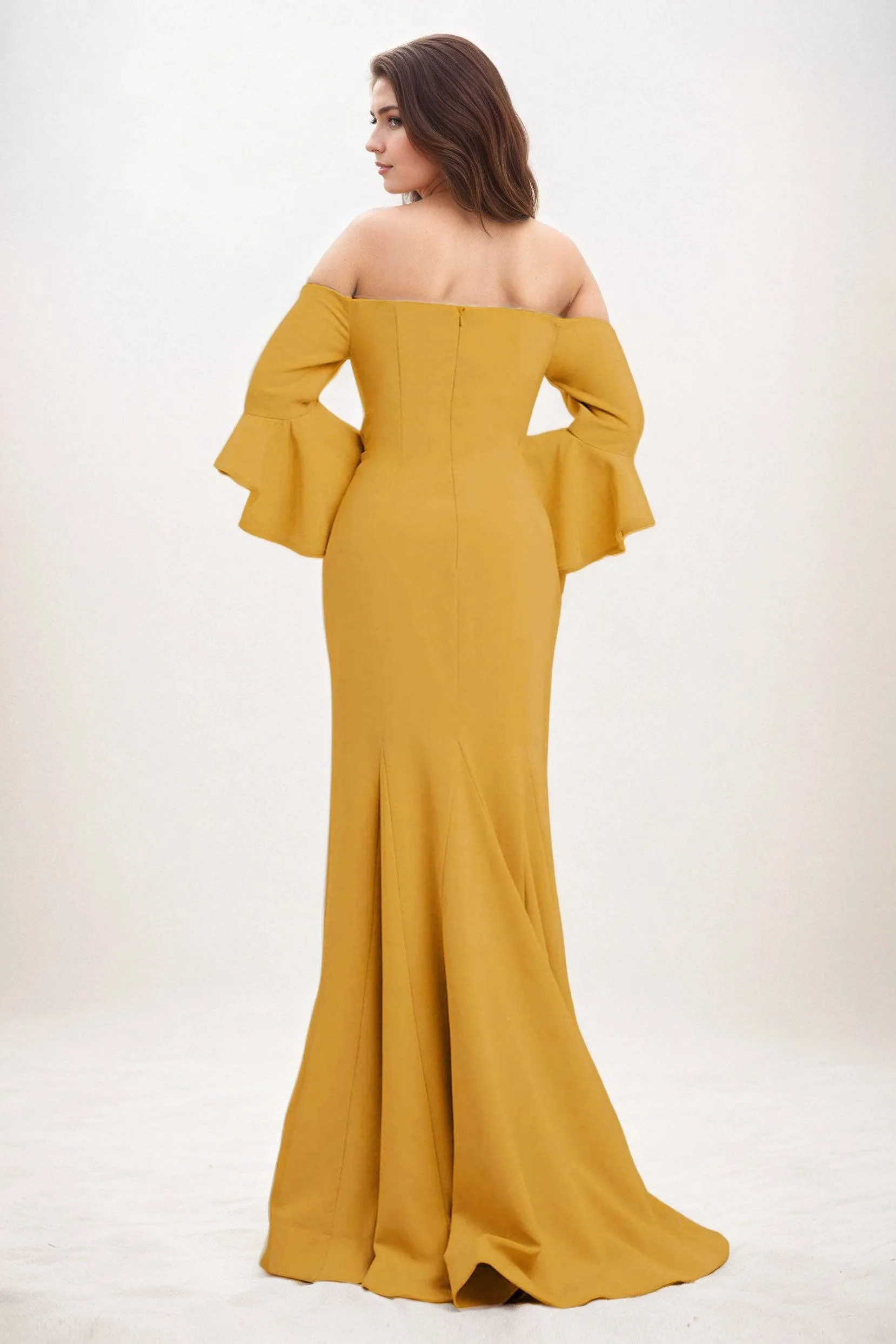 Trumpet-Mermaid Maxi Elastic Cloth Wedding Guest Dress CG0298 sold by Cocomelody product image thumbnail 2