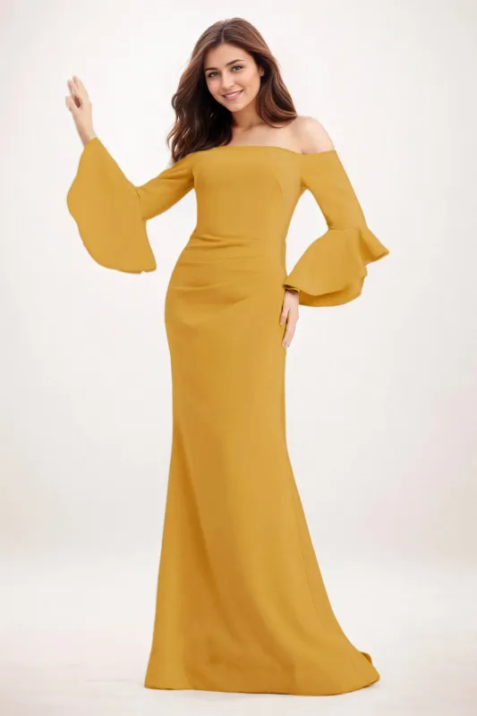 Trumpet-Mermaid Maxi Elastic Cloth Wedding Guest Dress CG0298 sold by Cocomelody