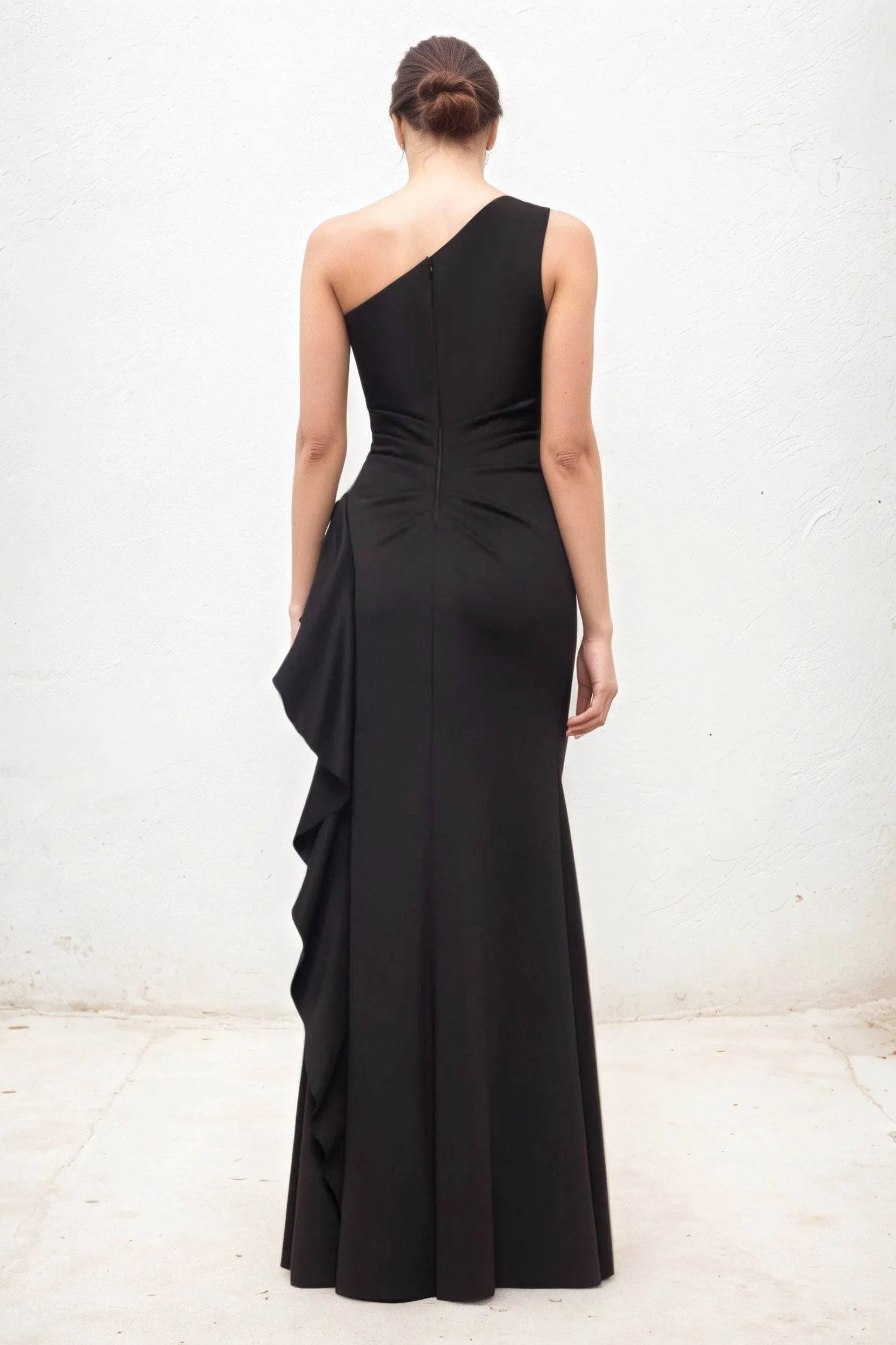 Sheath-Column Maxi Luxe Satin Wedding Guest Dress CG0287 sold by Cocomelody product image thumbnail 2
