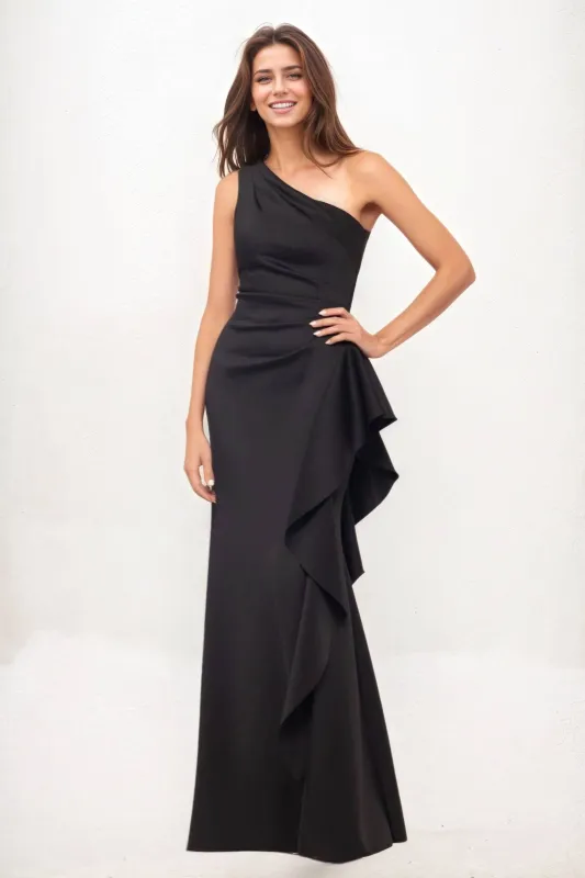 Sheath-Column Maxi Luxe Satin Wedding Guest Dress CG0287 sold by Cocomelody